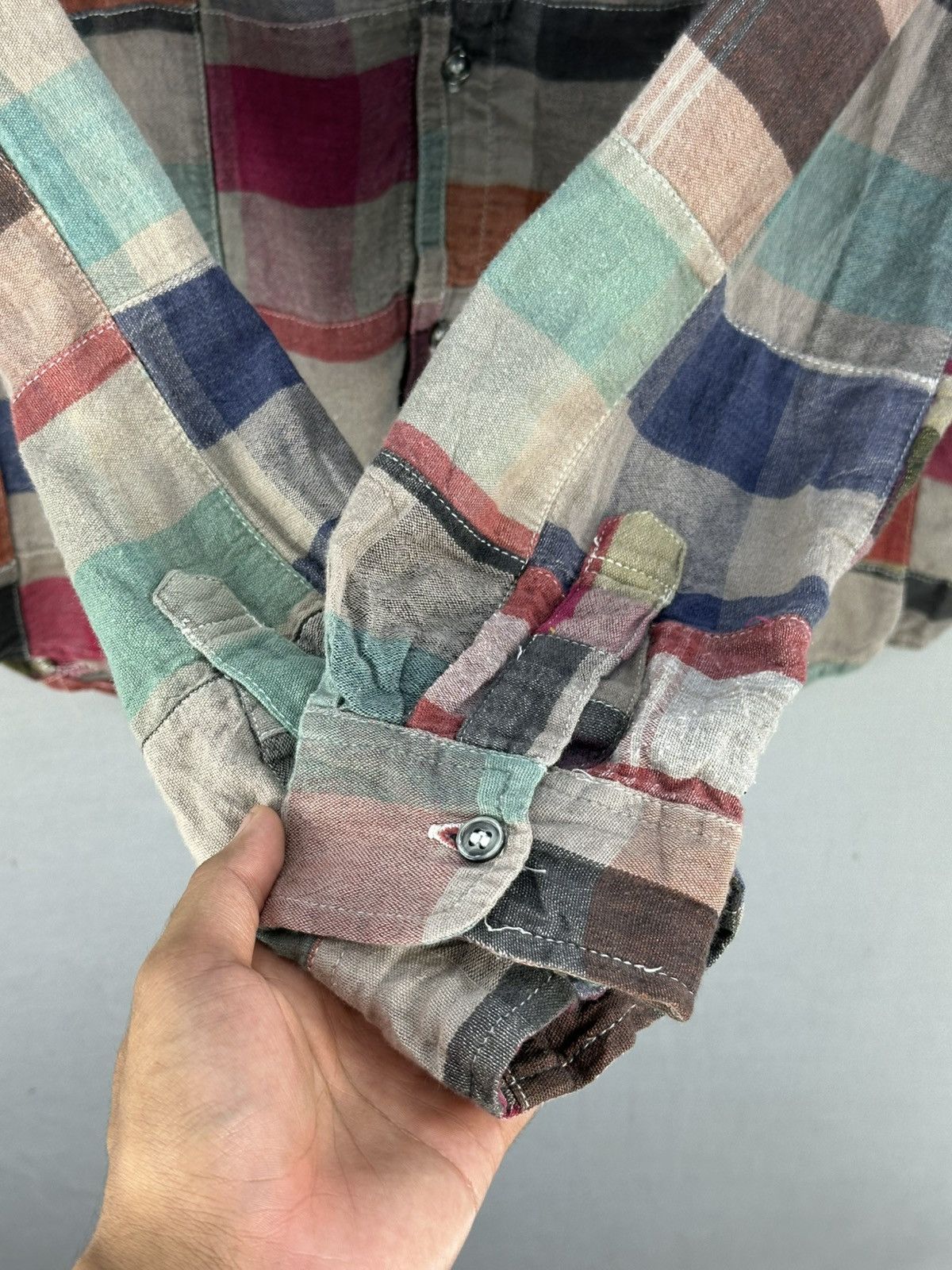 Japanese Brand Chiang Mai Deluxe Rare Patchwork Flannel Shirt Button Up Size US M / EU 48-50 / 2 - 12 Thumbnail
