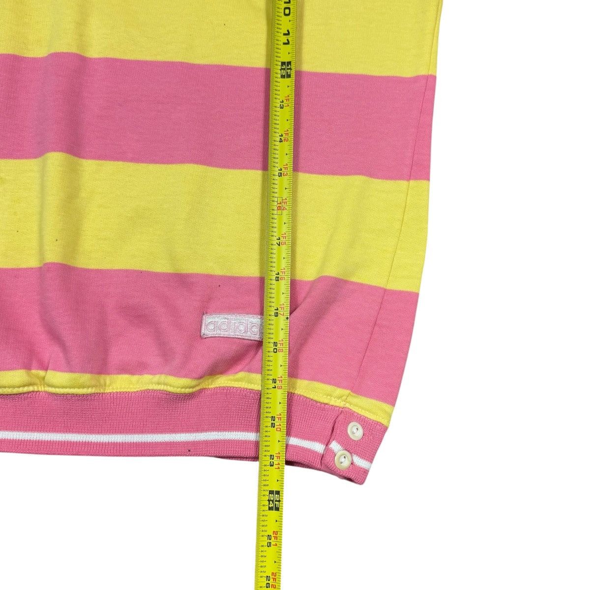 Adidas Vintage Adidas Cotton Blend Striped Sweatshirt L FLAWS Size L / US 10 / IT 46 - 9 Thumbnail