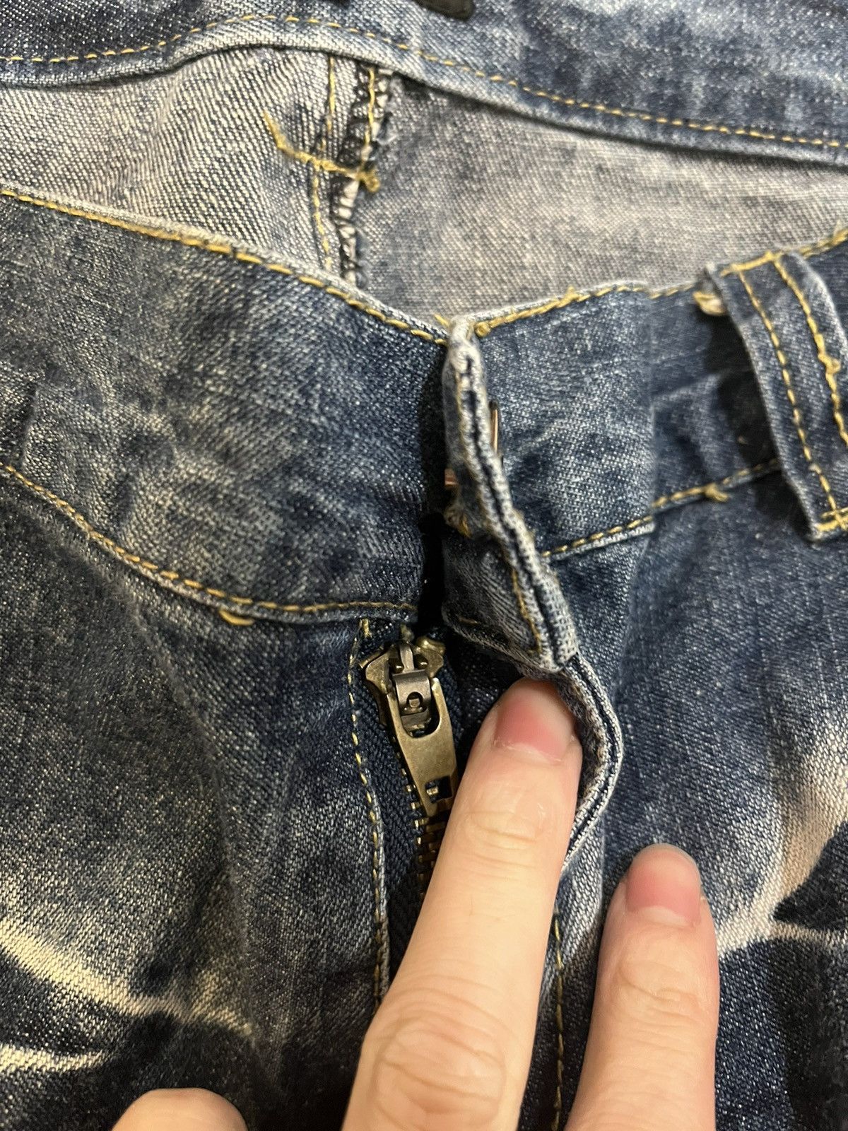 Japanese Brand Japanese brand TOPISM denim flared pants lace-up punk Size US 32 / EU 48 - 6 Thumbnail