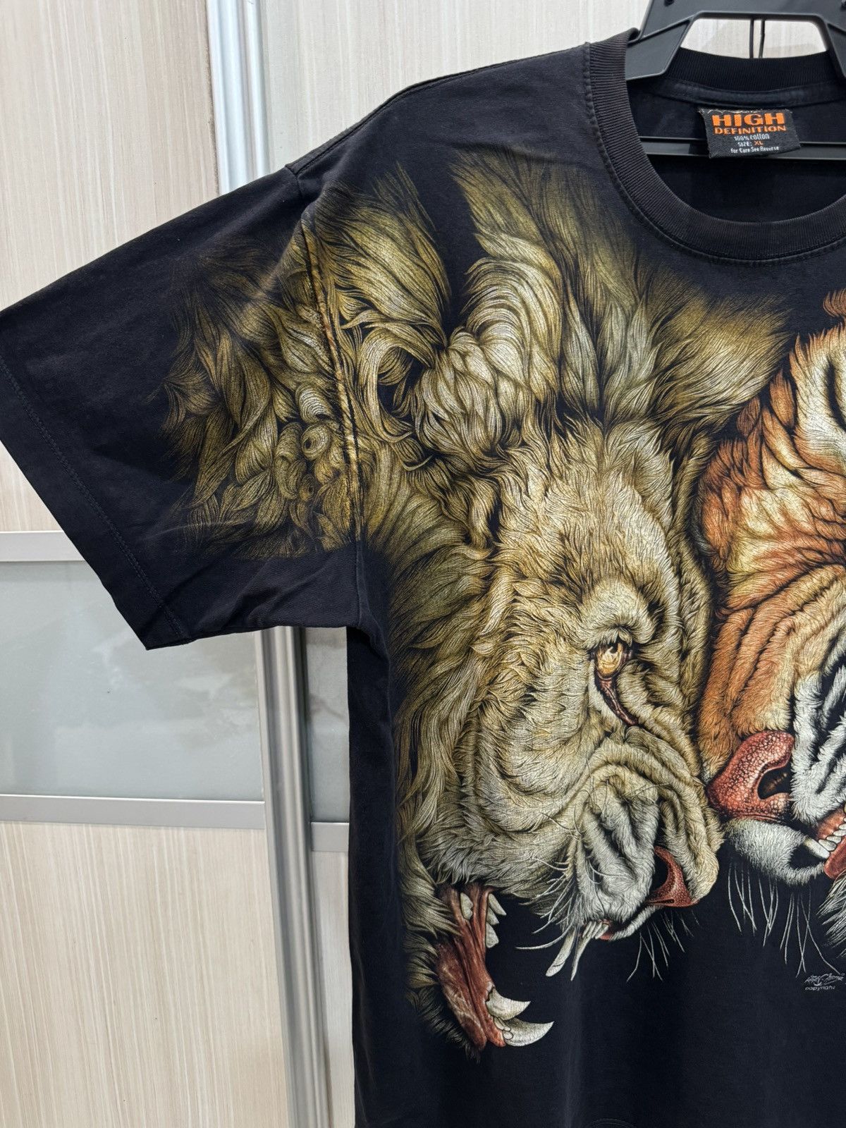 Vintage Vintage Lion vs Tiger Big Photos Size US XL / EU 56 / 4 - 7 Thumbnail