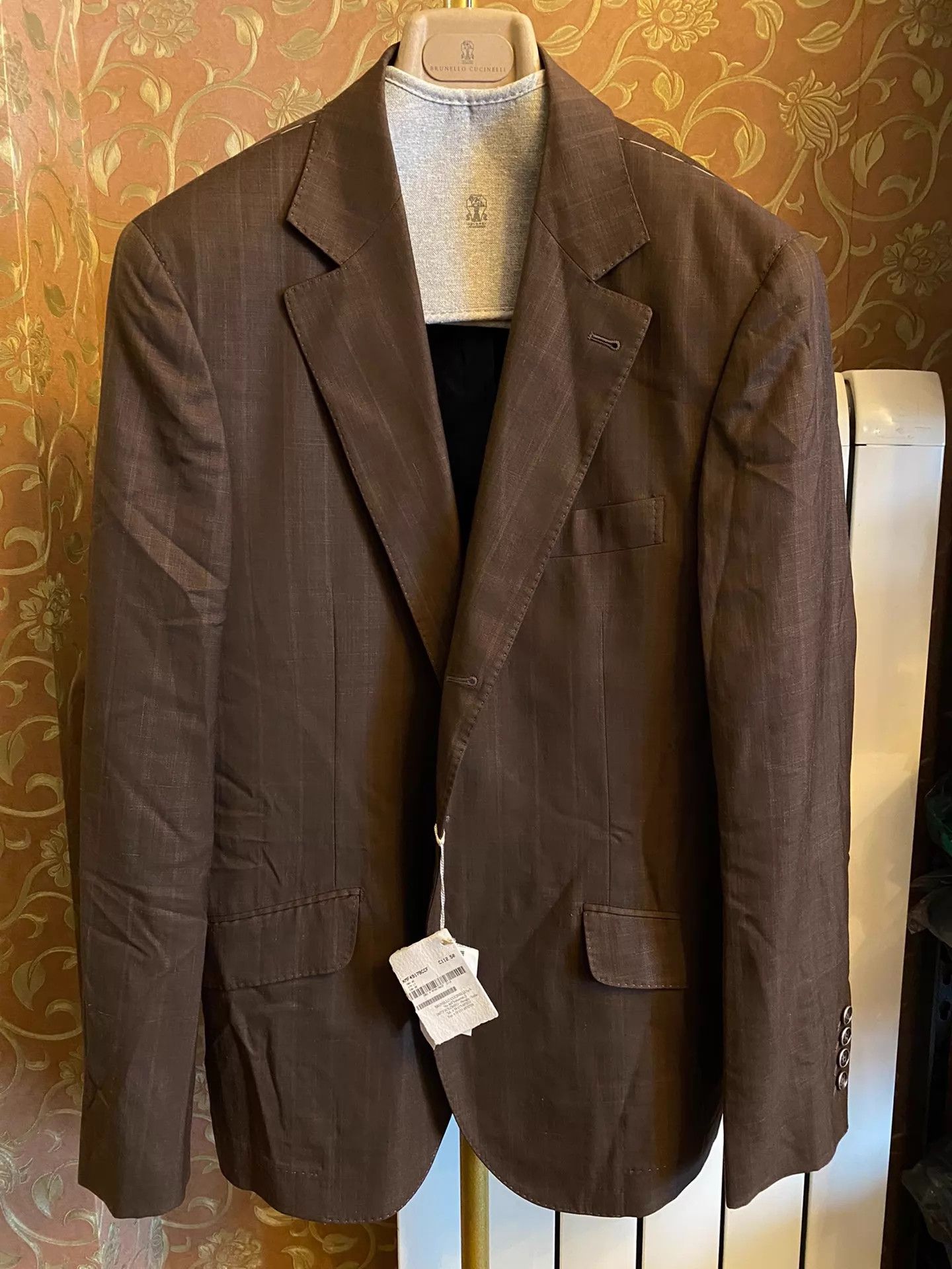 Brunello Cucinelli BC Men's Wool Linen Silk Blend Luxury Blazer - Authentic Size 50R - 1 Thumbnail