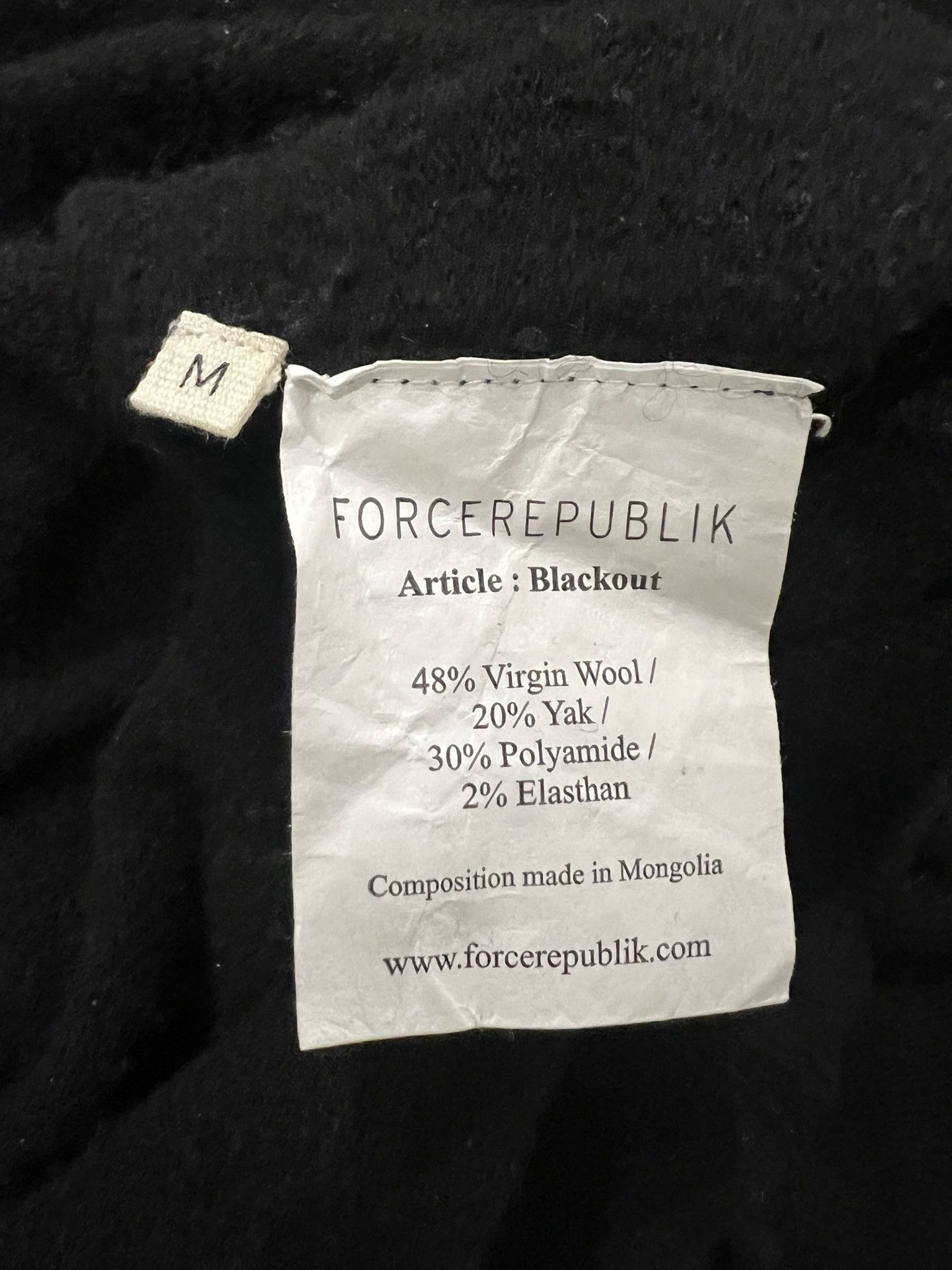 Other Forcerepublik Blackout Hoodie - Yak / Virgin Wool Blend Size US M / EU 48-50 / 2 - 4 Thumbnail