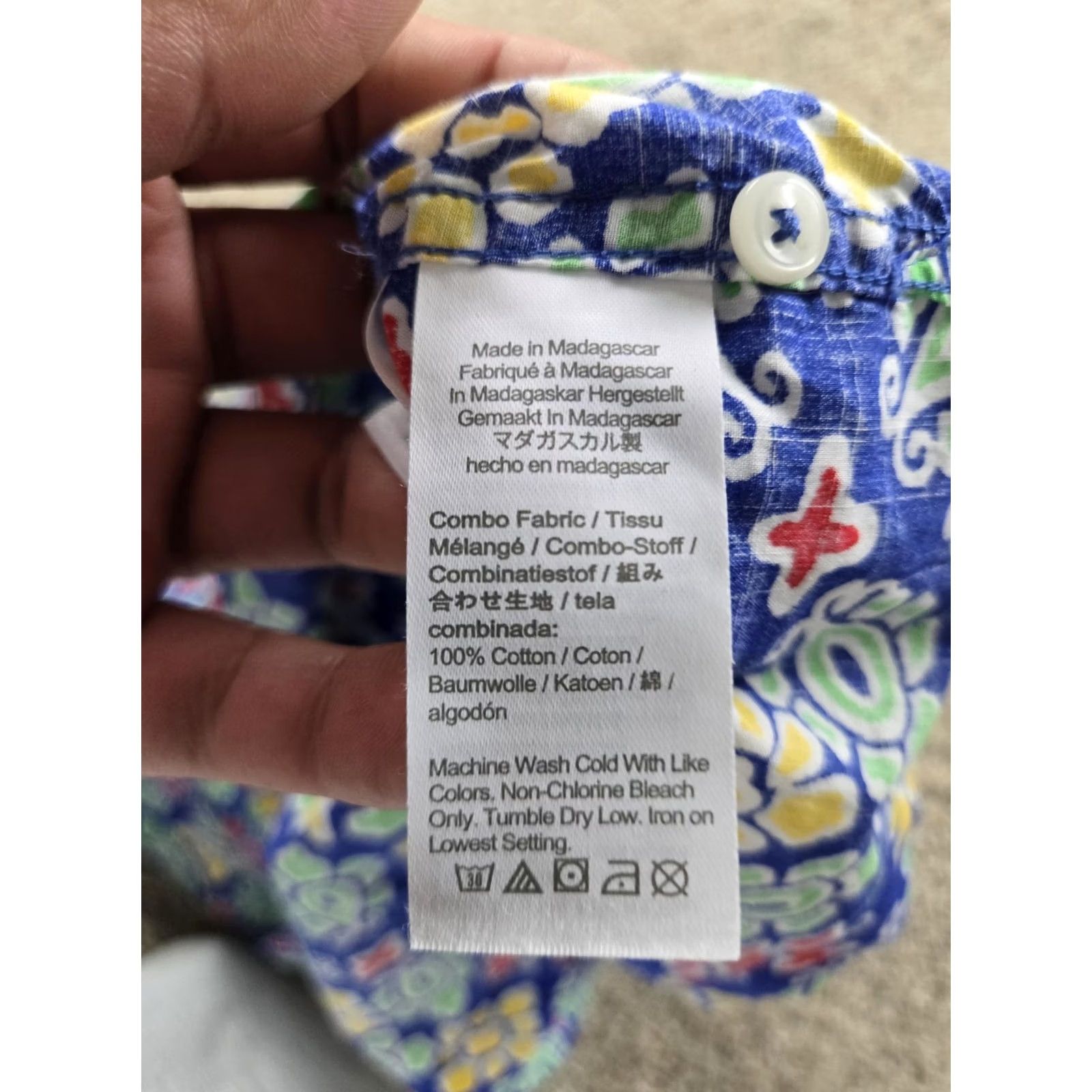 J.Crew J.Crew Shirt Mens Large Blue Multi Camp Collar Short Sleeve Button Up Size US L / EU 52-54 / 3 - 4 Thumbnail