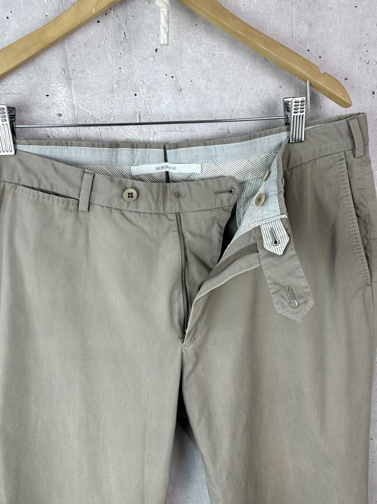 Ermenegildo Zegna Ermenegildo Zegna Slim-fit Beige Cotton Men’s Chino Pants Size US 36 / EU 52 - 8 Thumbnail
