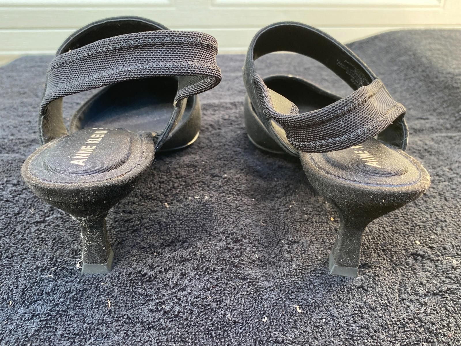 Designer Women's ANNE KLEIN Intime Stretch Kitten Heel Pumps S621 Size US 8.5 / IT 38.5 - 4 Thumbnail