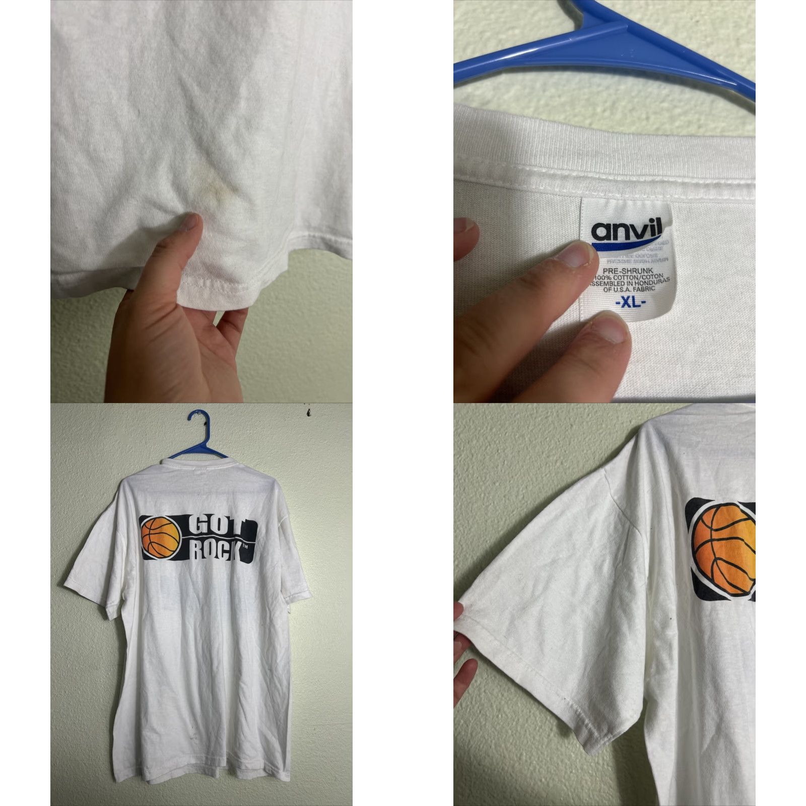 Anvil VINTAGE Anvil T-Shirt Square Hoop There It Is White XL Mens Size US XL / EU 56 / 4 - 8 Thumbnail