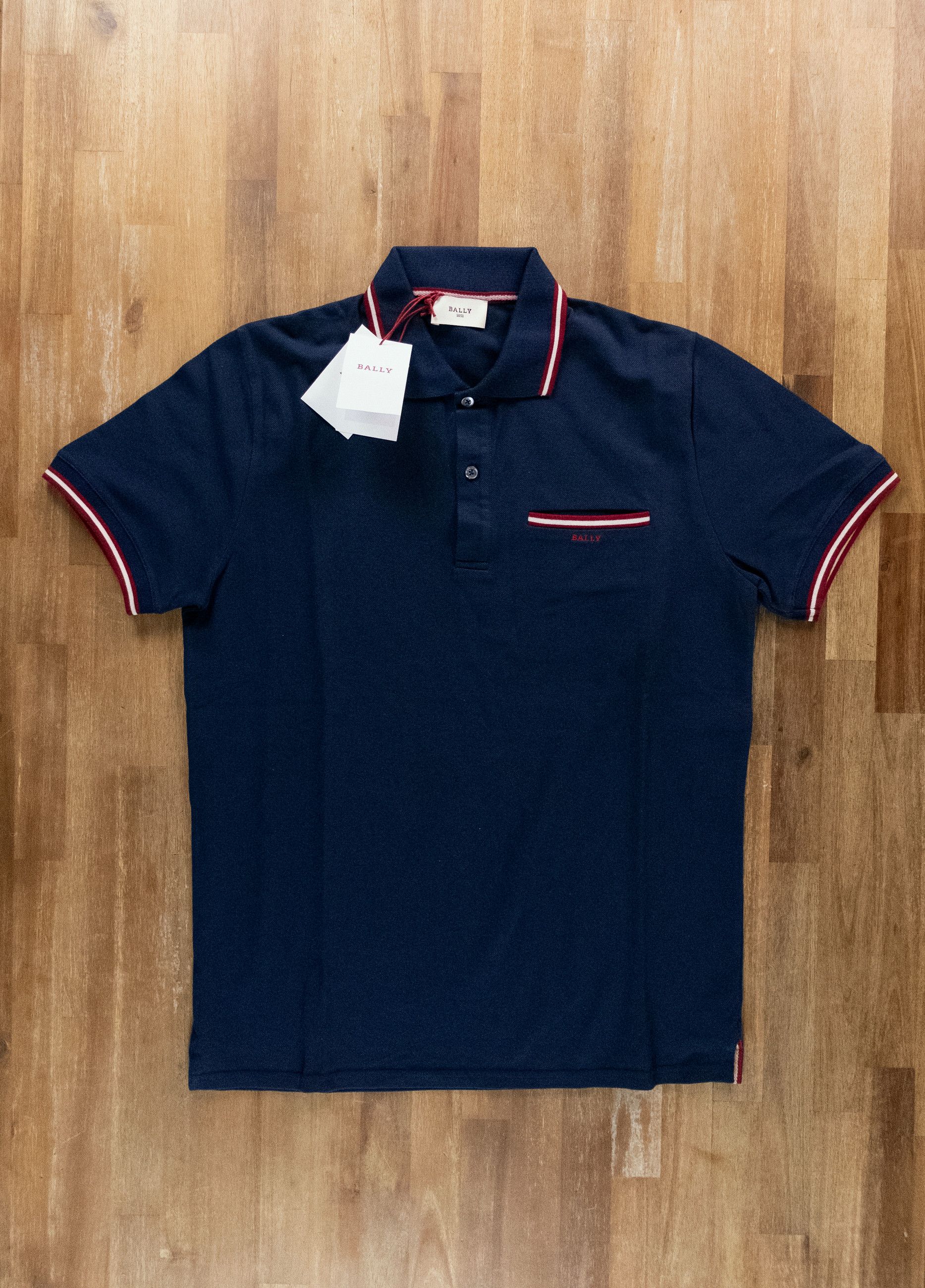 Bally BALLY navy blue embroidered chest logo polo shirt Medium Size US M / EU 48-50 / 2 - 1 Thumbnail