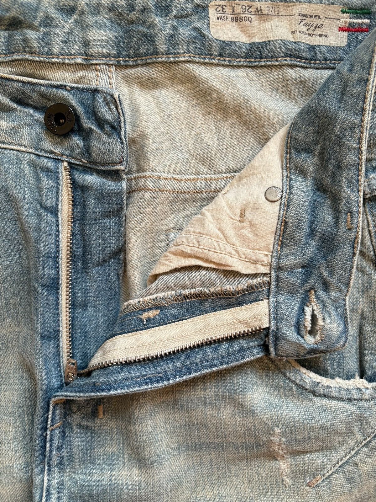 Diesel Vintage Diesel Fayza Mud Wash Curved Leg Jeans Size US 31 - 9 Thumbnail