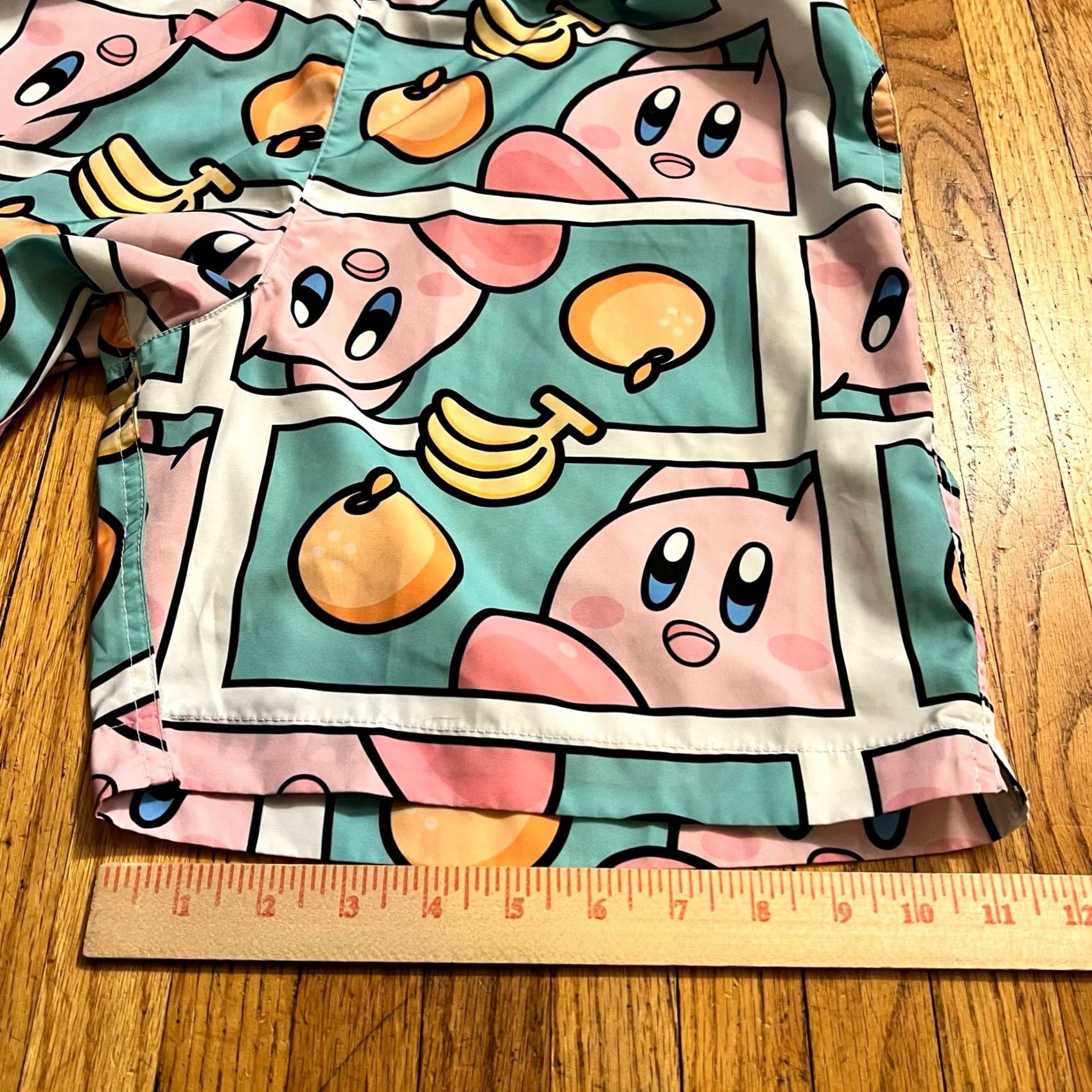 Vintage Kirby Swim Trunks Mens Medium All Over Print Board Shorts Pink Green Size US 31 - 7 Thumbnail