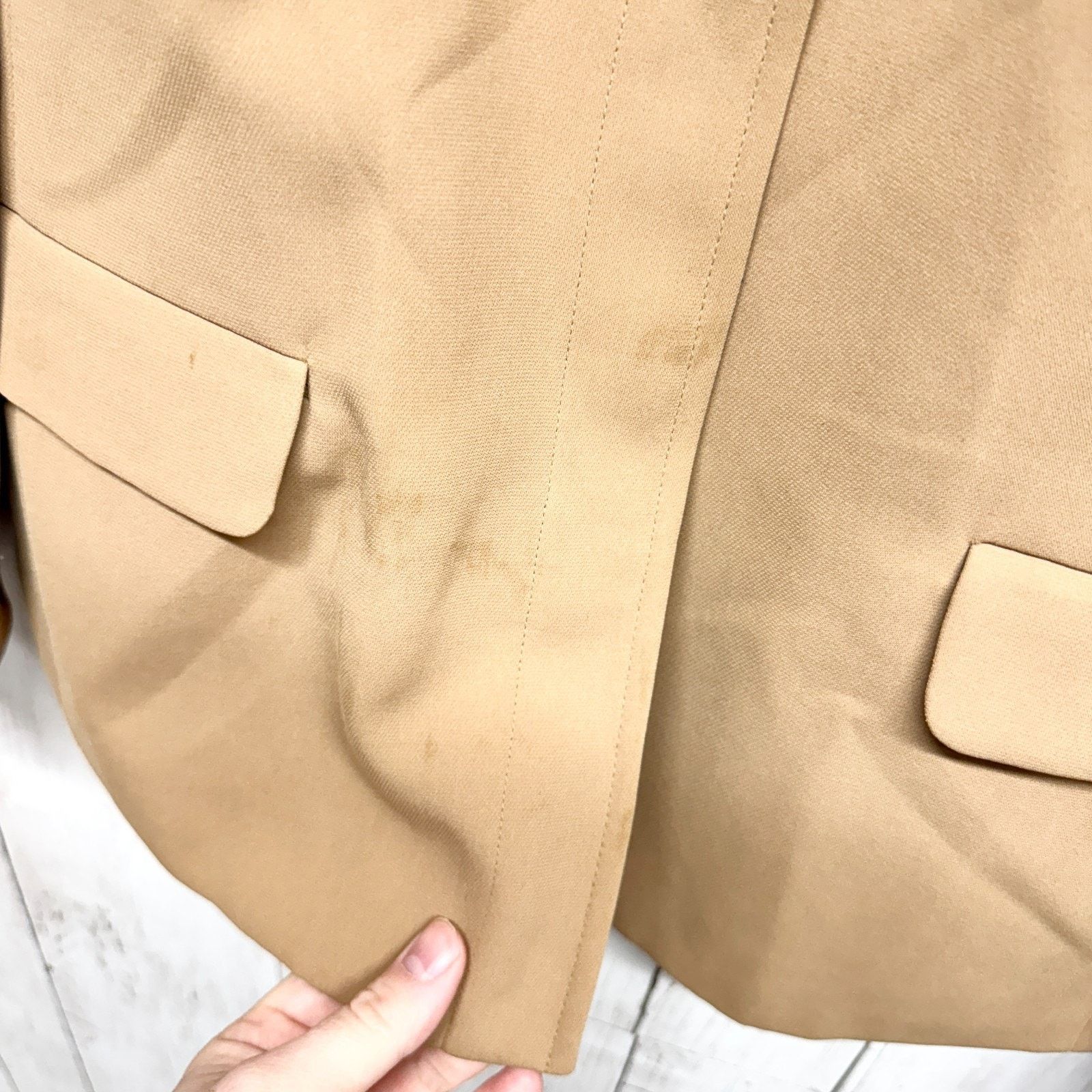 Other Josephine Chaus Jacket Size 10 Tan Mock Neck Button Collar Size L / US 10 / IT 46 - 4 Thumbnail