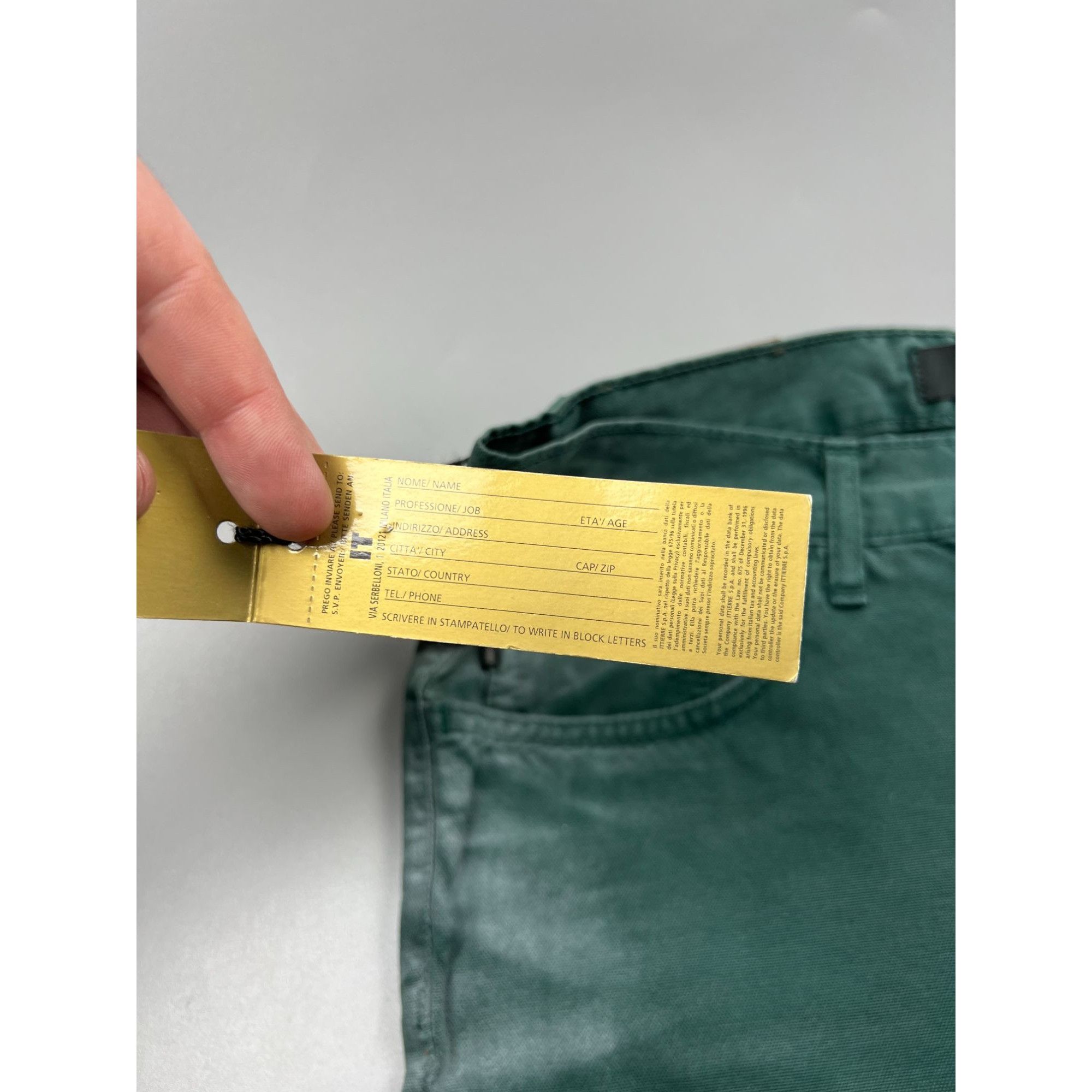 Just Cavalli NWT Just Cavalli Green Textured Denim Jeans Pants (Y0811) Size US 34 / EU 50 - 4 Thumbnail