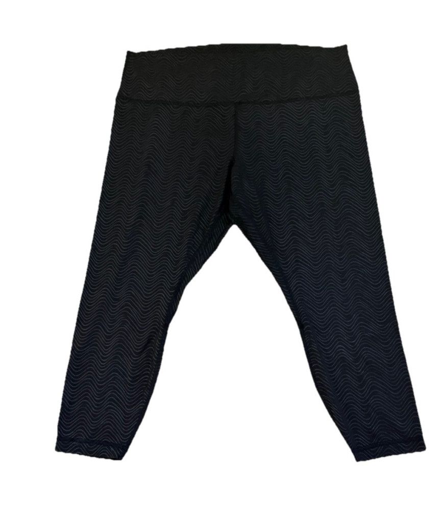 Lululemon LULULEMON ALIGN HR LEGGING 25” AQUEOUS EMBOSO BLACK SIZE 20 Size 42" / US 20 - 6 Thumbnail