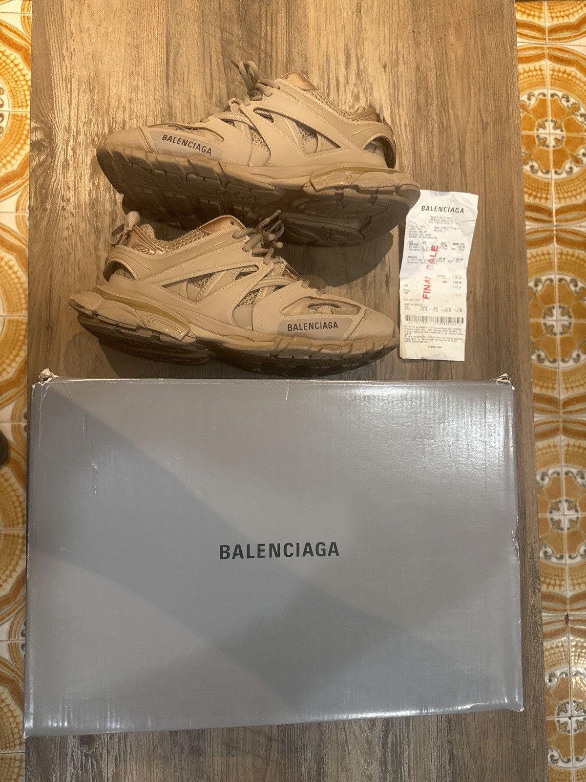 Balenciaga Balenciaga Track Sneakers "Full Beige" Size US 10 / EU 43 - 1 Thumbnail