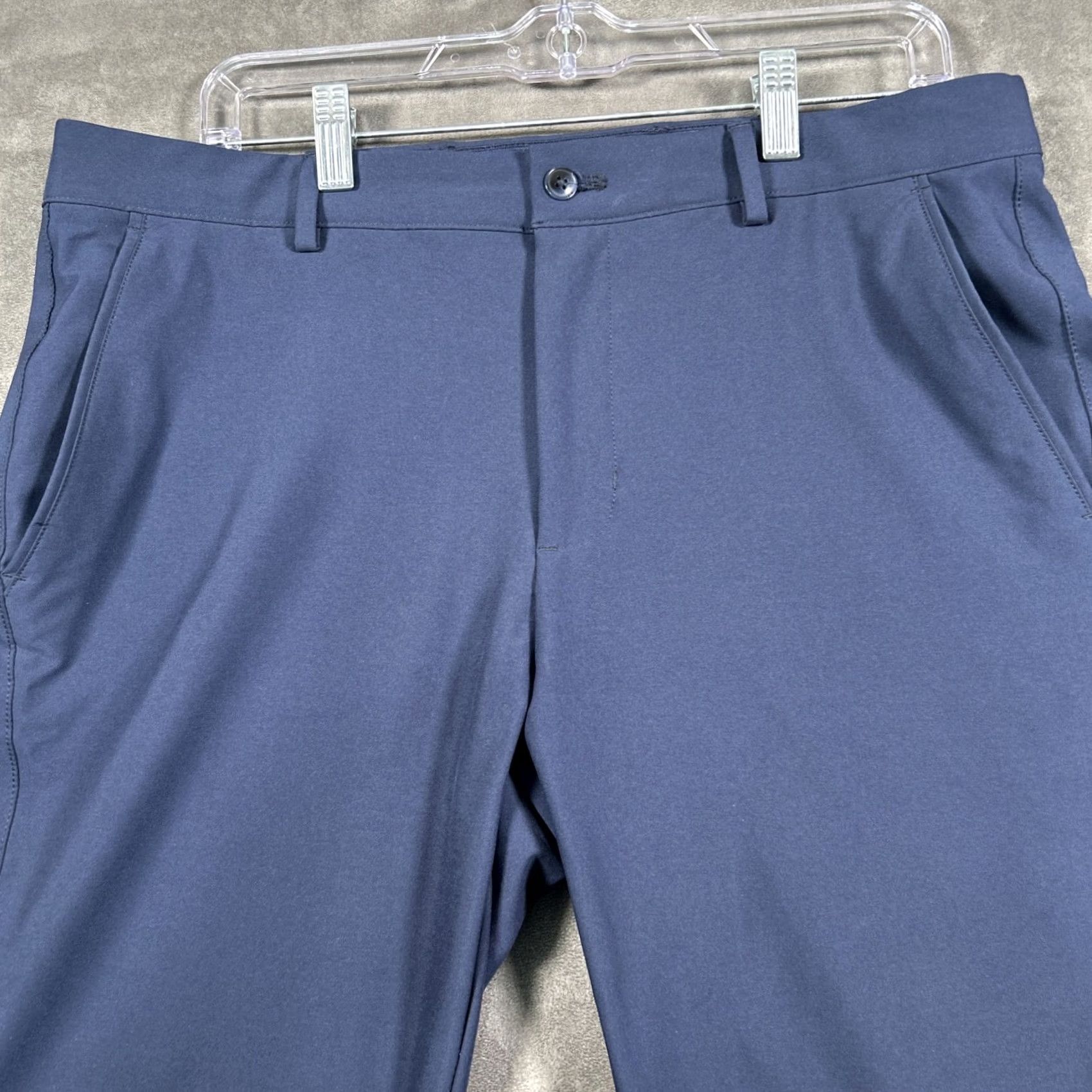 Vintage Greg Norman Golf Pants Mens 34x34 Blue Stretch Performance Slash Pockets Size US 36 / EU 52 - 2 Thumbnail