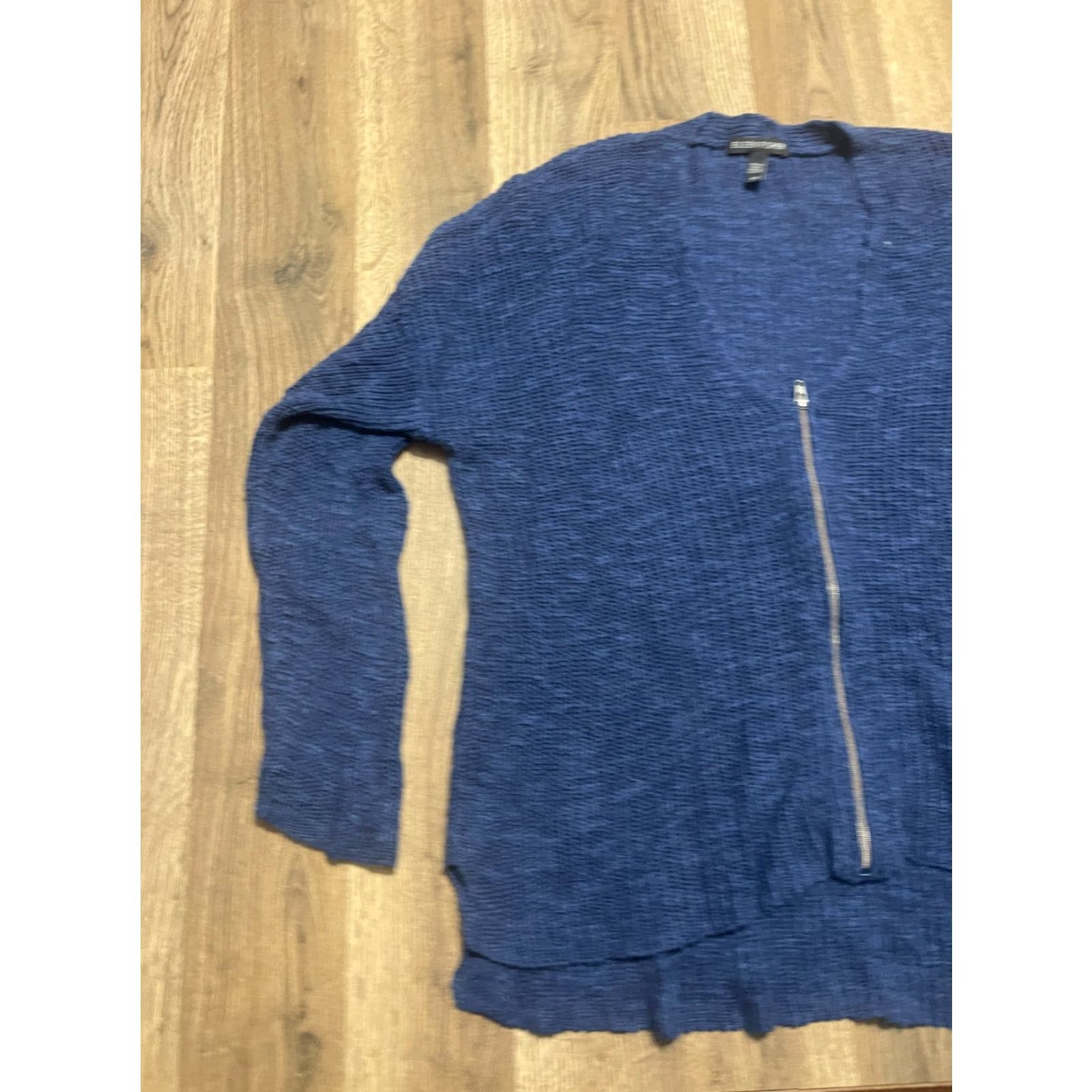Eileen Fisher VINTAGE? Actually not vintage. Eileen Fisher Sweater Women Size Small Blue Full Zip Long Sleeve Knit Shirt? Size S / US 4 / IT 40 - 3 Thumbnail