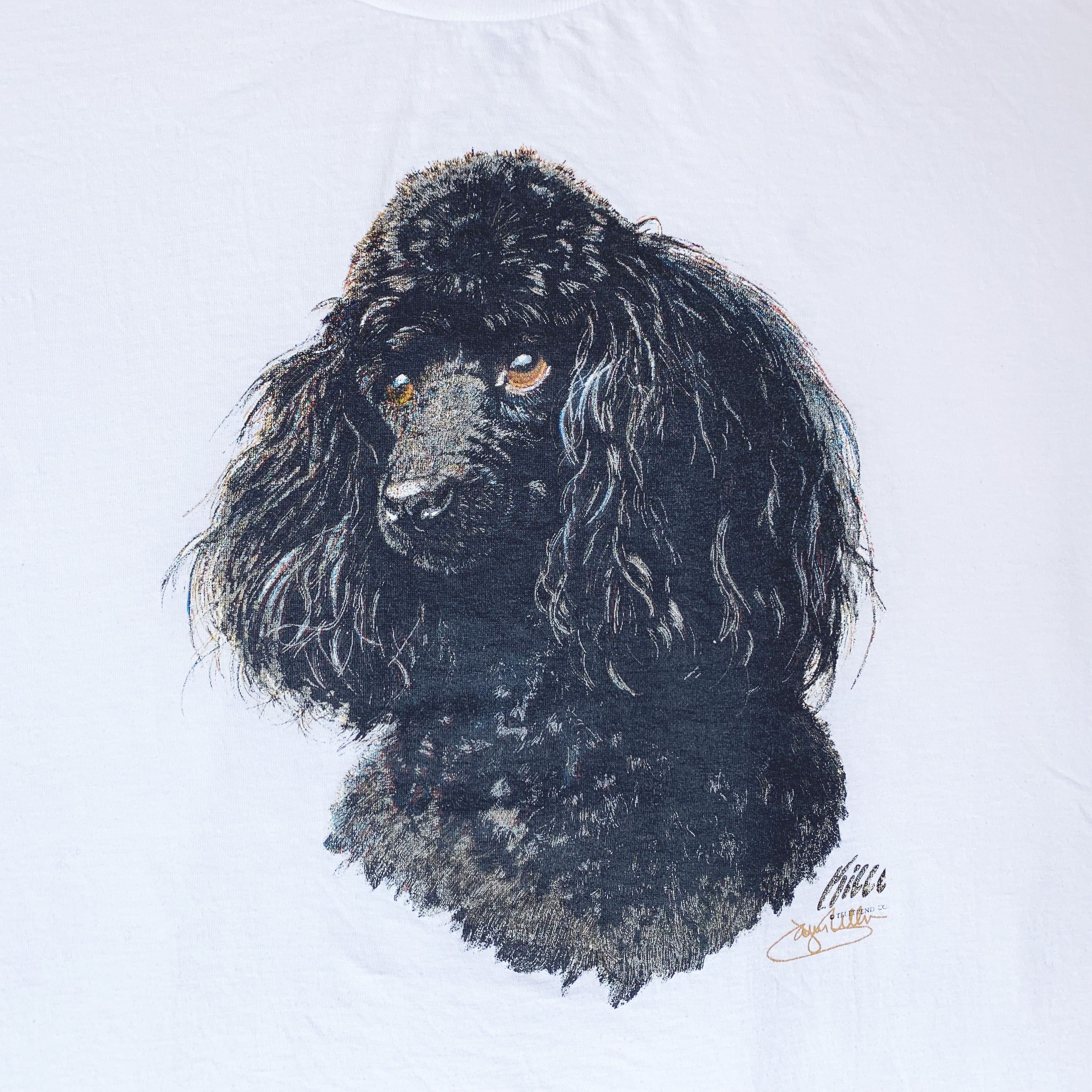 Vintage Vintage 80s 90s Teletrend Poodle Dog Single Stitch T Shirt Size US M / EU 48-50 / 2 - 5 Thumbnail