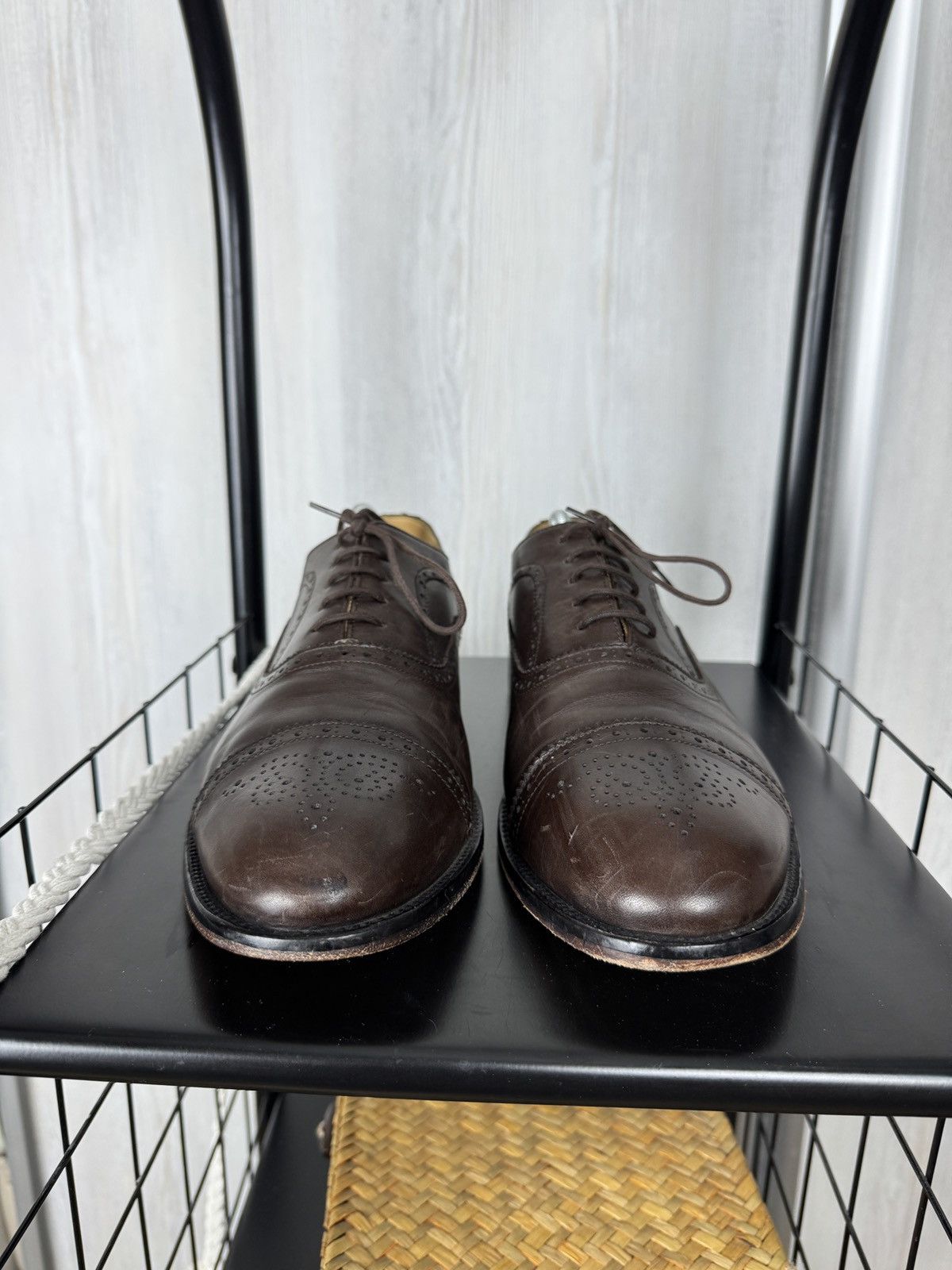 Boggi Boggi Milano Brown Brogues Leather Oxford Lace Up Dress Shoe Size US 9.5 / EU 42-43 - 6 Thumbnail
