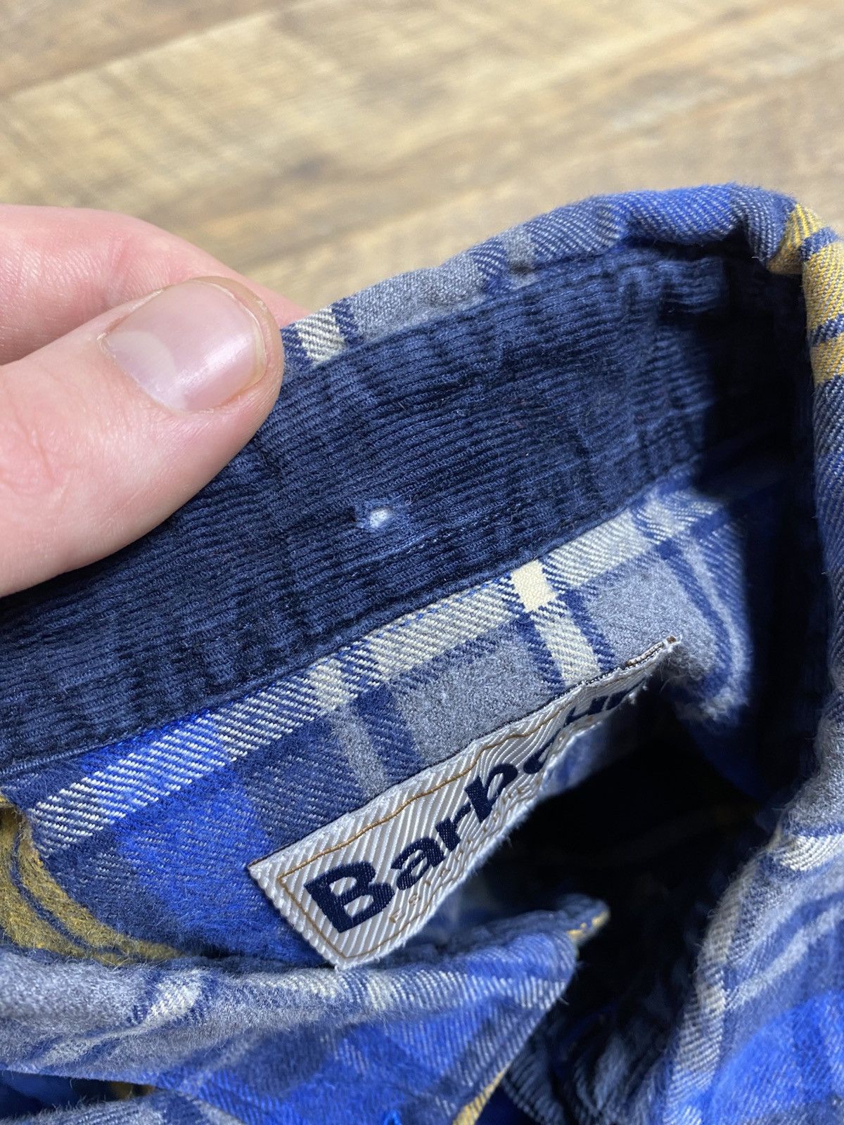 Barbour Barbour Highland Check Tailored Flannel Shirt - Blue/Yellow Size US L / EU 52-54 / 3 - 6 Thumbnail