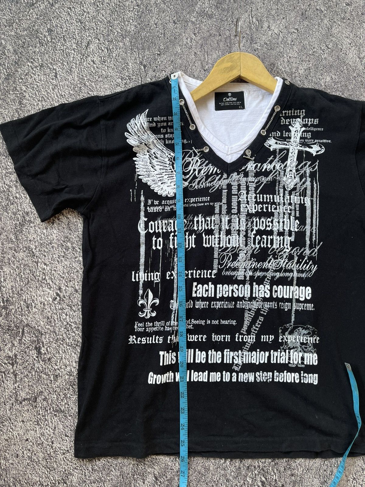 Japanese Brand Y2k Collins ifsixwanine style tee Size US L / EU 52-54 / 3 - 12 Thumbnail