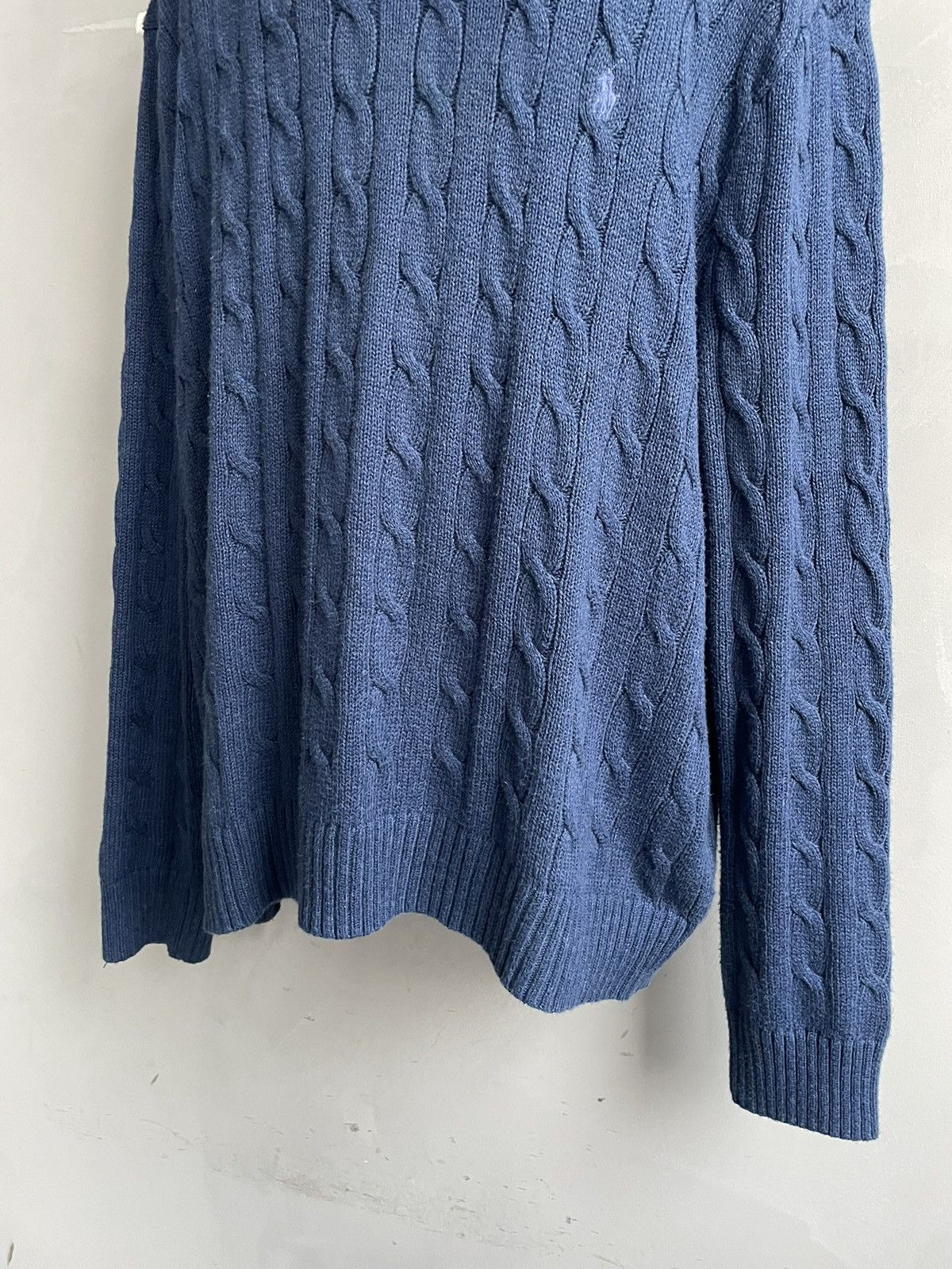 Polo Ralph Lauren Polo Blue Knit Sweater Heavy Oversized old money Style Size US XXL / EU 58 / 5 - 4 Thumbnail