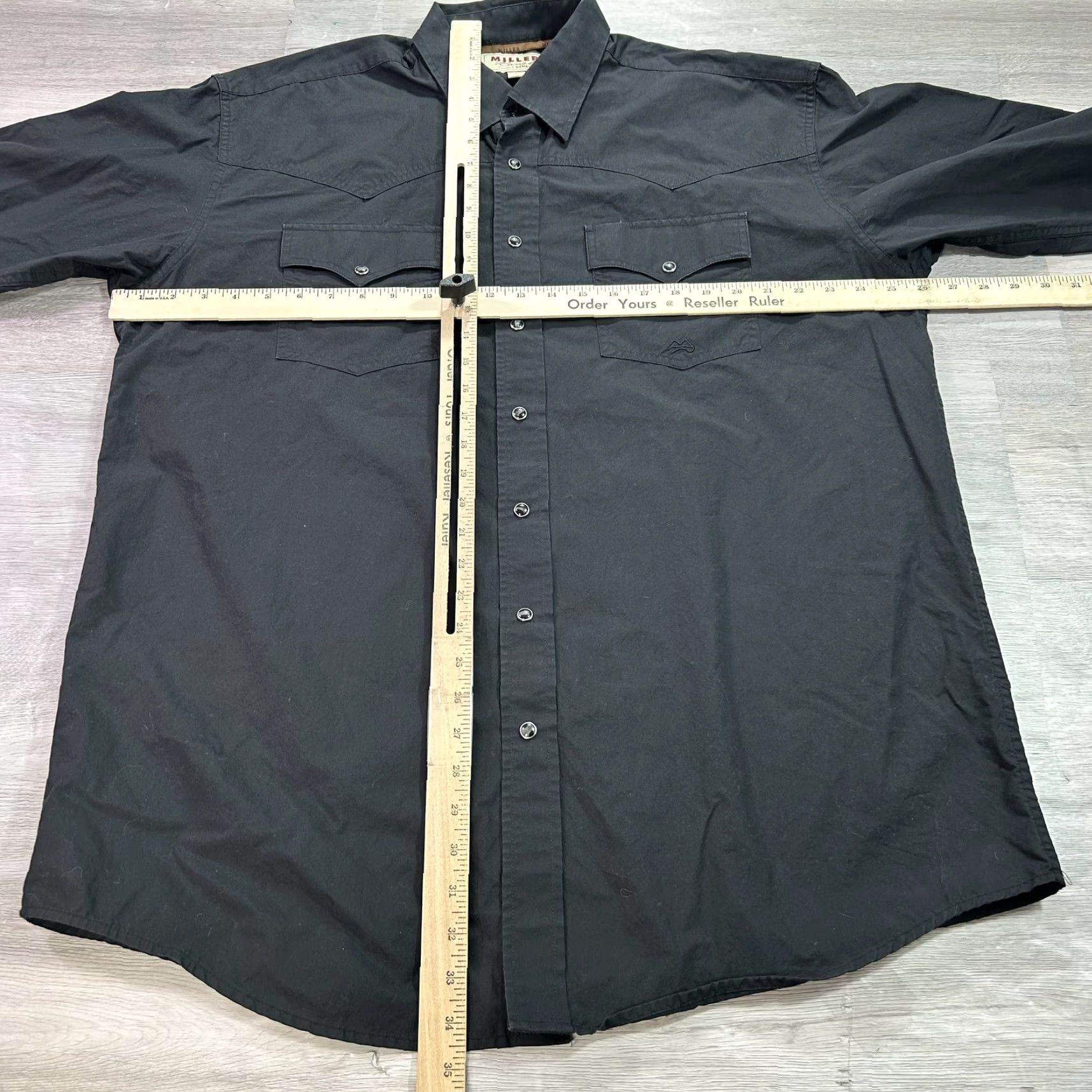Vintage Cinch Miller Ranch Shirt Mens XL Black Solid Western Button Up Size US XL / EU 56 / 4 - 6 Thumbnail