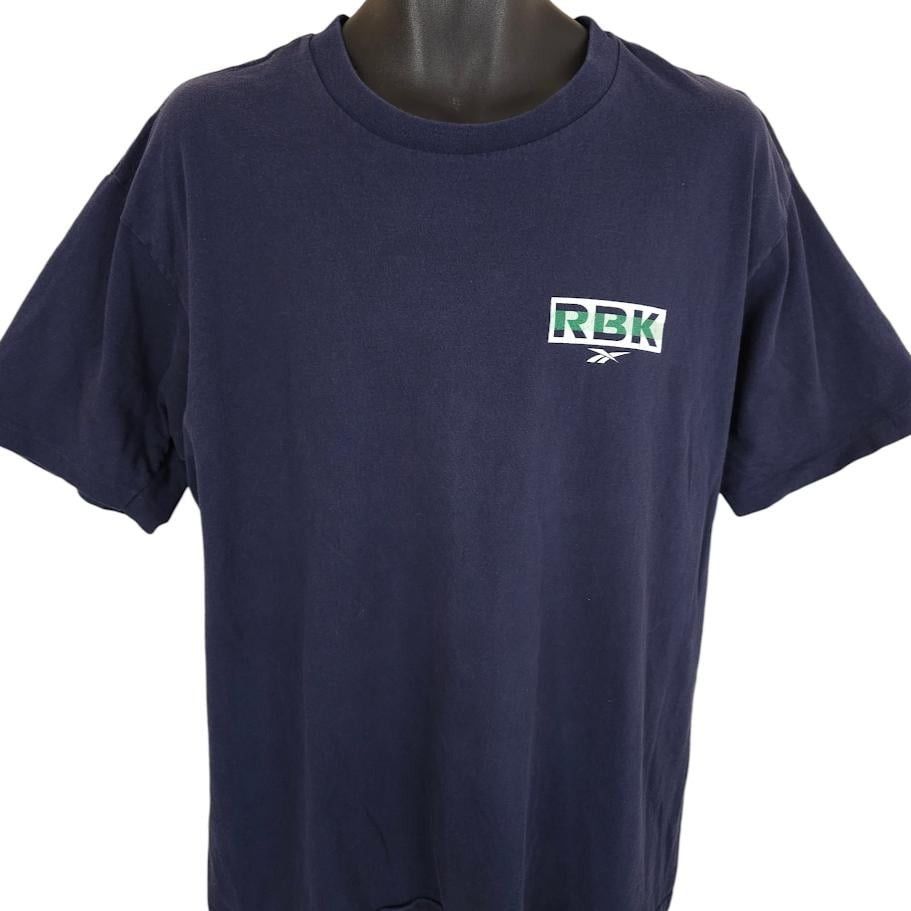 Vintage Vintage Reebok T Shirt Mens Size Large Blue 90s Mega Logo Size US L / EU 52-54 / 3 - 2 Thumbnail