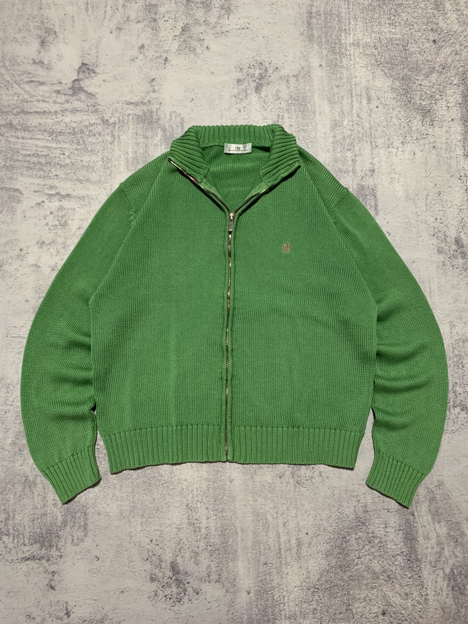 Carolina Herrera Carolina Herrera Green Full Zip Cardigan Men Size L Size US L / EU 52-54 / 3 - 2 Thumbnail