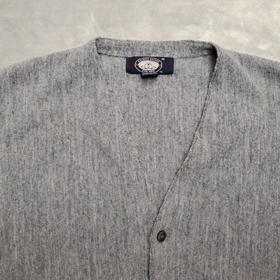 Vintage VINTAGE Knights Bridge Sweater Cardigan Mens M Blue 70s USA Knit V-Neck Button Long Sleeve Solid Pattern Adults Mens Size US M / EU 48-50 / 2 - 4 Thumbnail