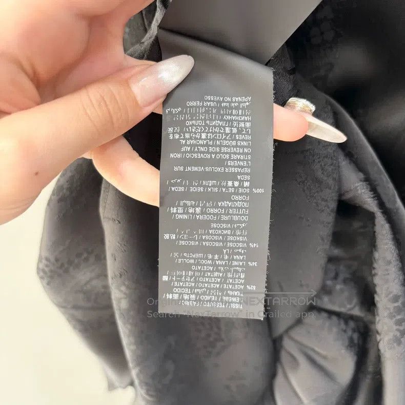 Saint Laurent Paris Saint Laurent Paris Printed Long Sleeve Maxi Dress Black Size S / US 4 / IT 40 - 6 Thumbnail