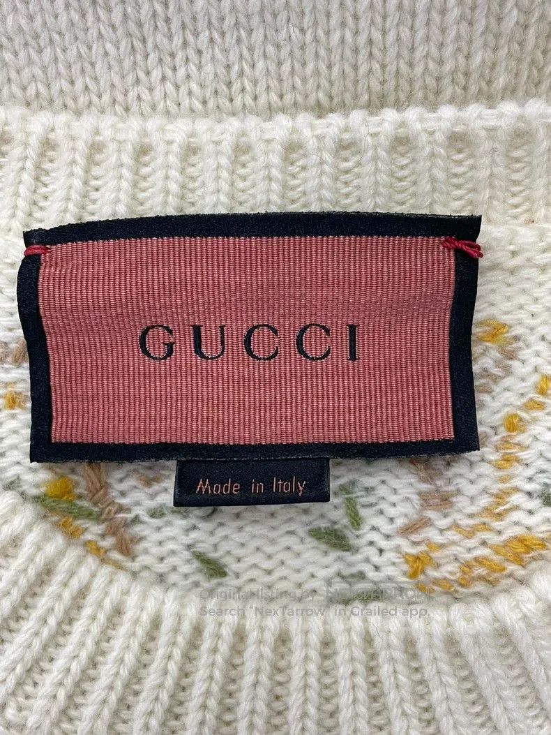 Gucci Gucci White Embroidered Lantern Sleeve Sweater. Size US M / EU 48-50 / 2 - 4 Thumbnail