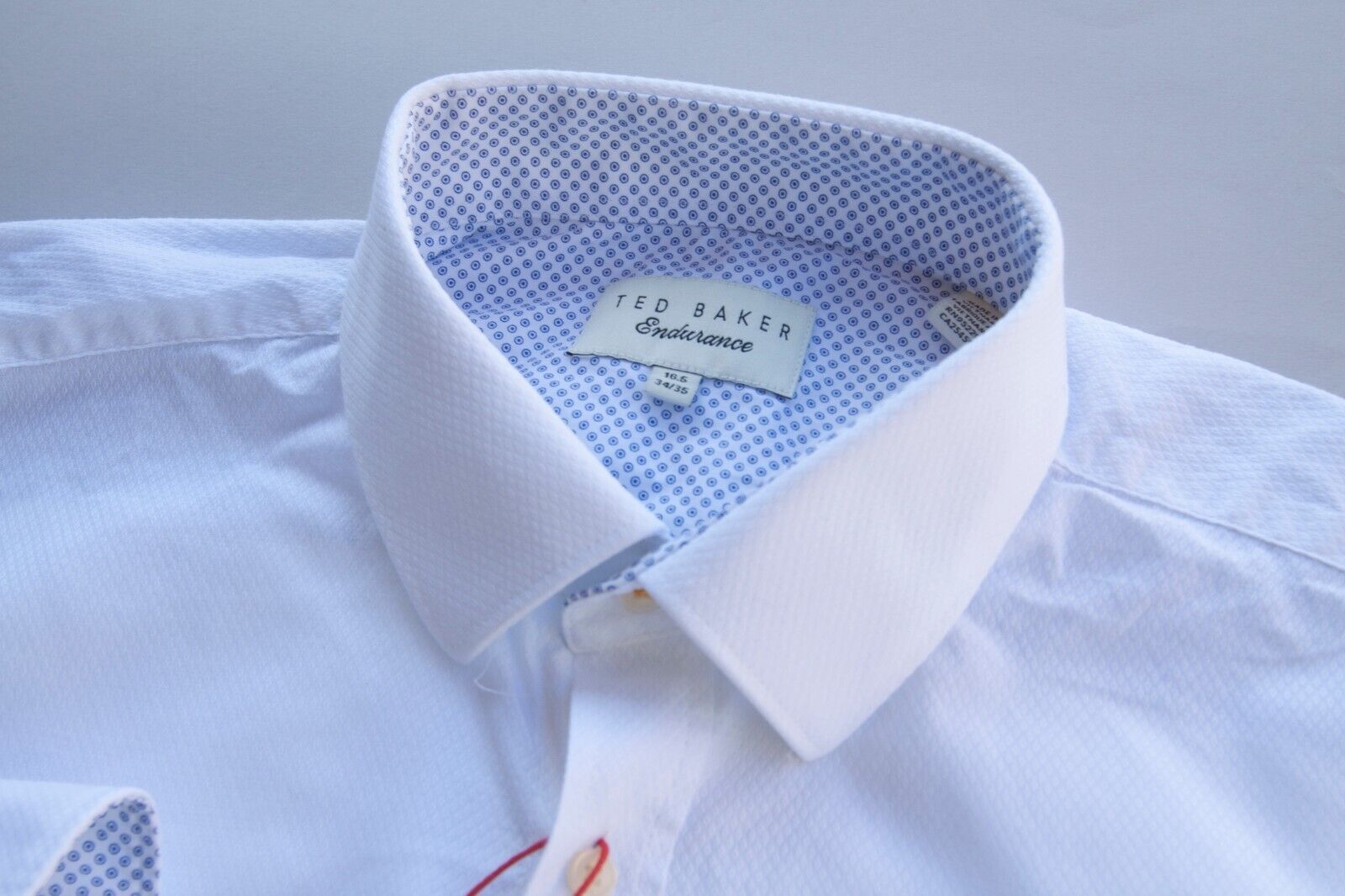 Ted Baker Ted Baker Etrigan Cotton Endurance Dress Shirt 34/35 White Size US L / EU 52-54 / 3 - 2 Thumbnail