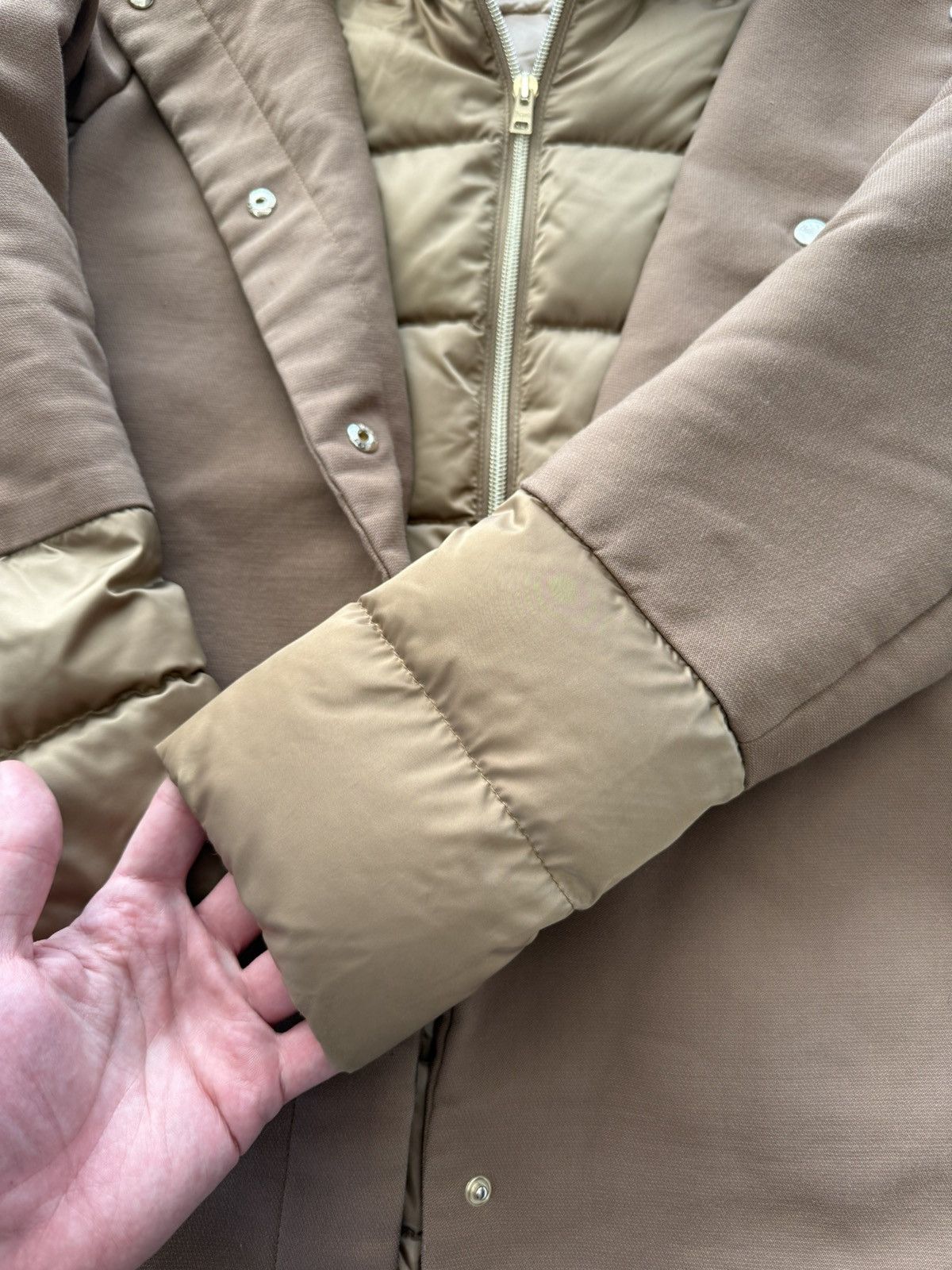 Herno Herno Brown Tan Detachable Collar Puffer Coat Jacket Wool Size M / US 6-8 / IT 42-44 - 10 Thumbnail