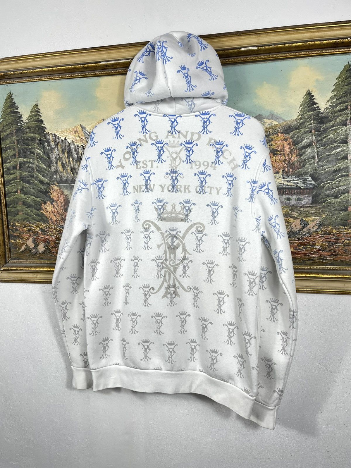 Christian Audigier × Ed Hardy × Vintage Ed Hardy Retro 00s Hoodie With Crystals Affliction Grunge Size US XL / EU 56 / 4 - 7 Thumbnail