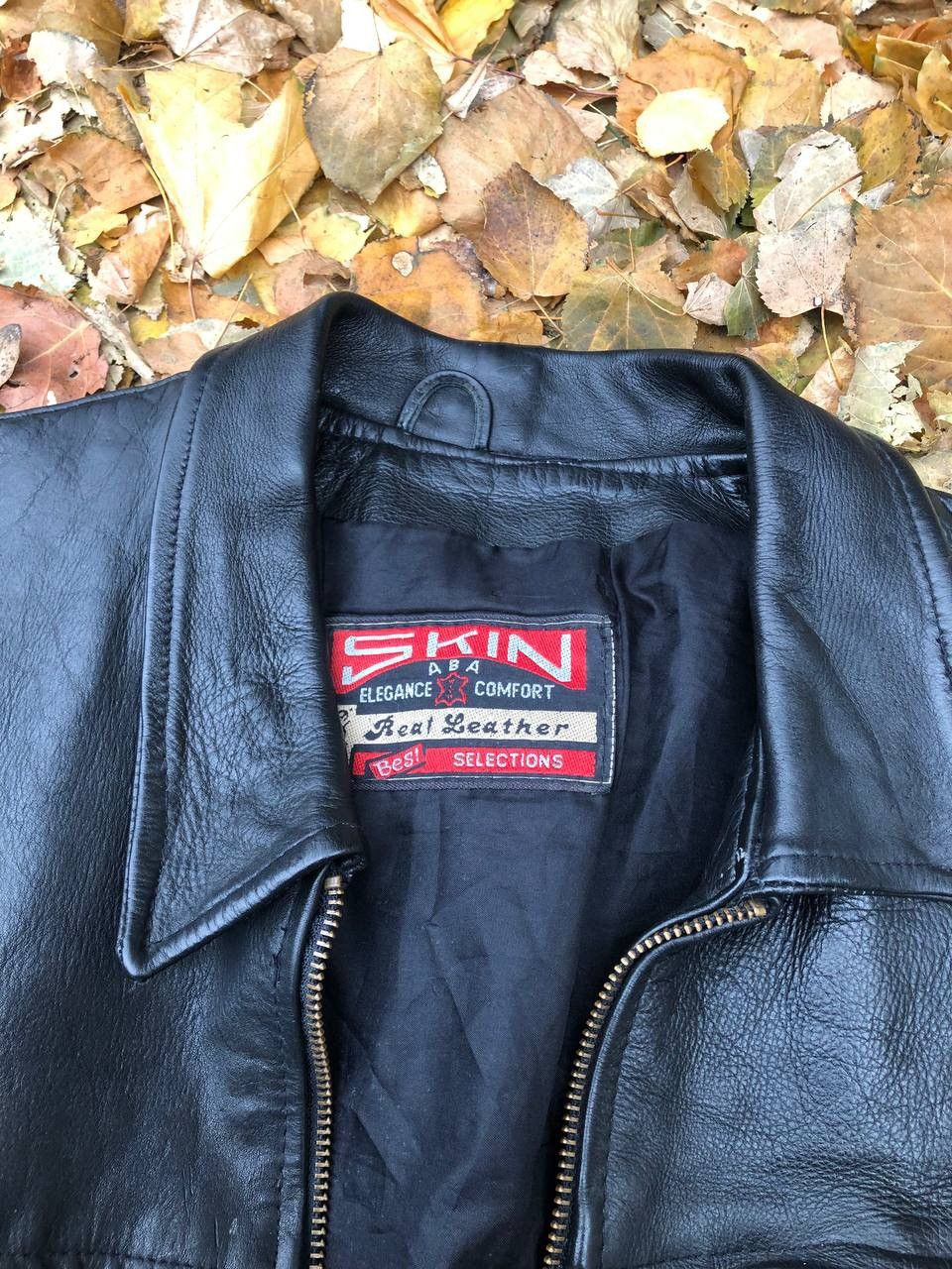 Vintage VERY RARE SKIN COMFORT REAL LEATHER JACKET MADE IN USA 90s Size US L / EU 52-54 / 3 - 7 Thumbnail