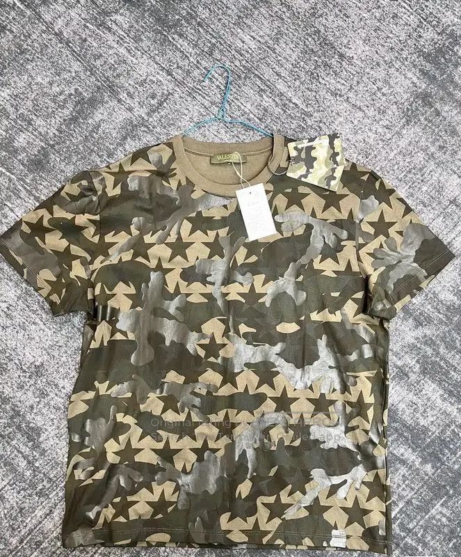 Valentino Valentino Summer Green Camouflage Short T-Shirt . Size US L / EU 52-54 / 3 - 2 Thumbnail