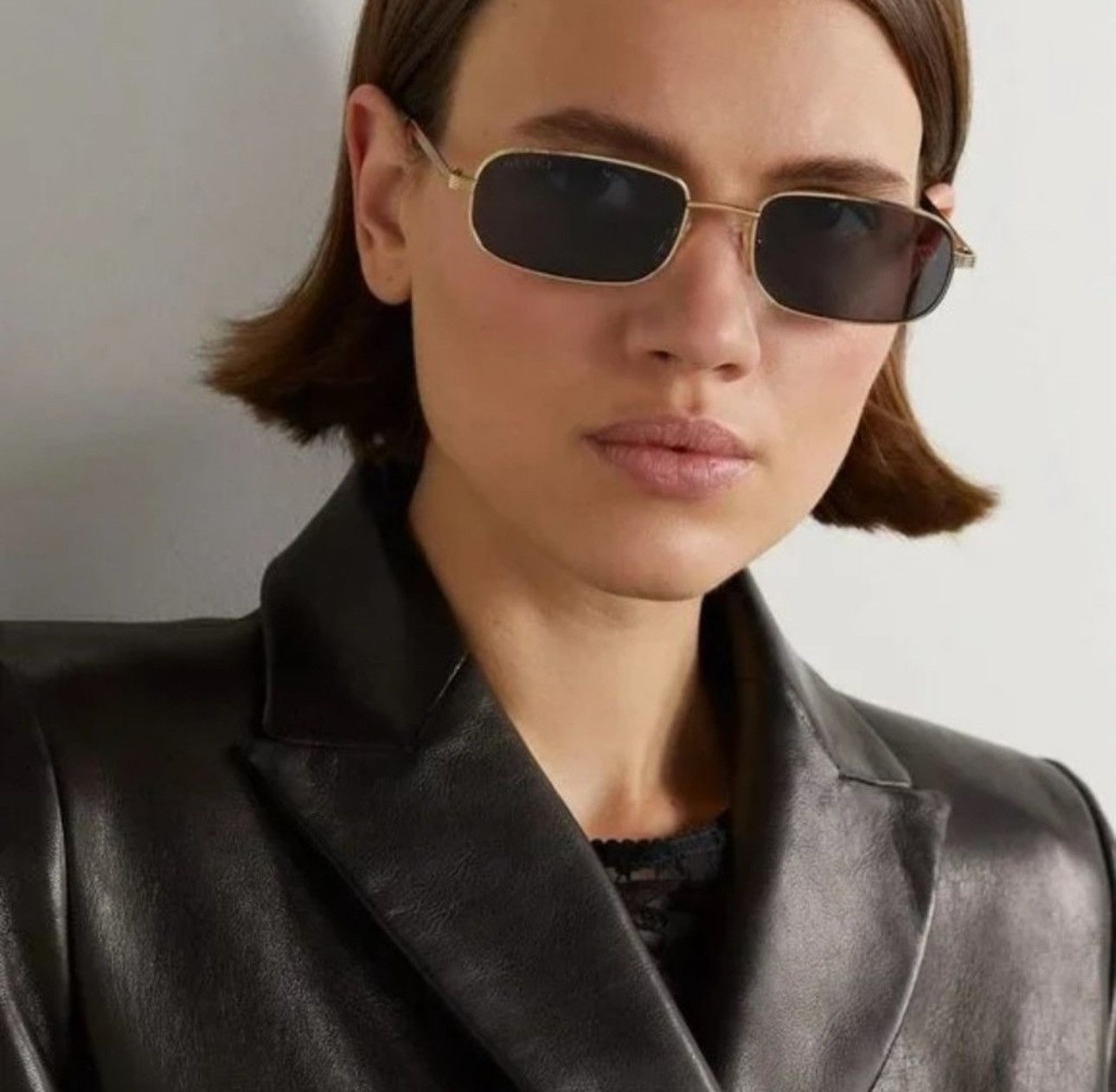 image of New Gucci Gg1457S 001 Square Unisex Sunglasses in Grey, Women's