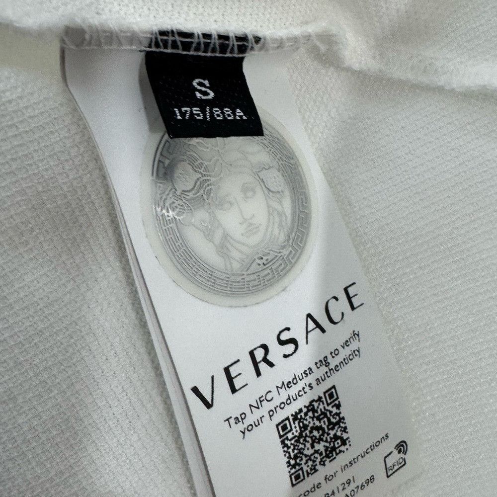 Versace Versace Seashell Baroque-Logo Polo Shirt White Men’s Size Sm Size US S / EU 44-46 / 1 - 4 Thumbnail