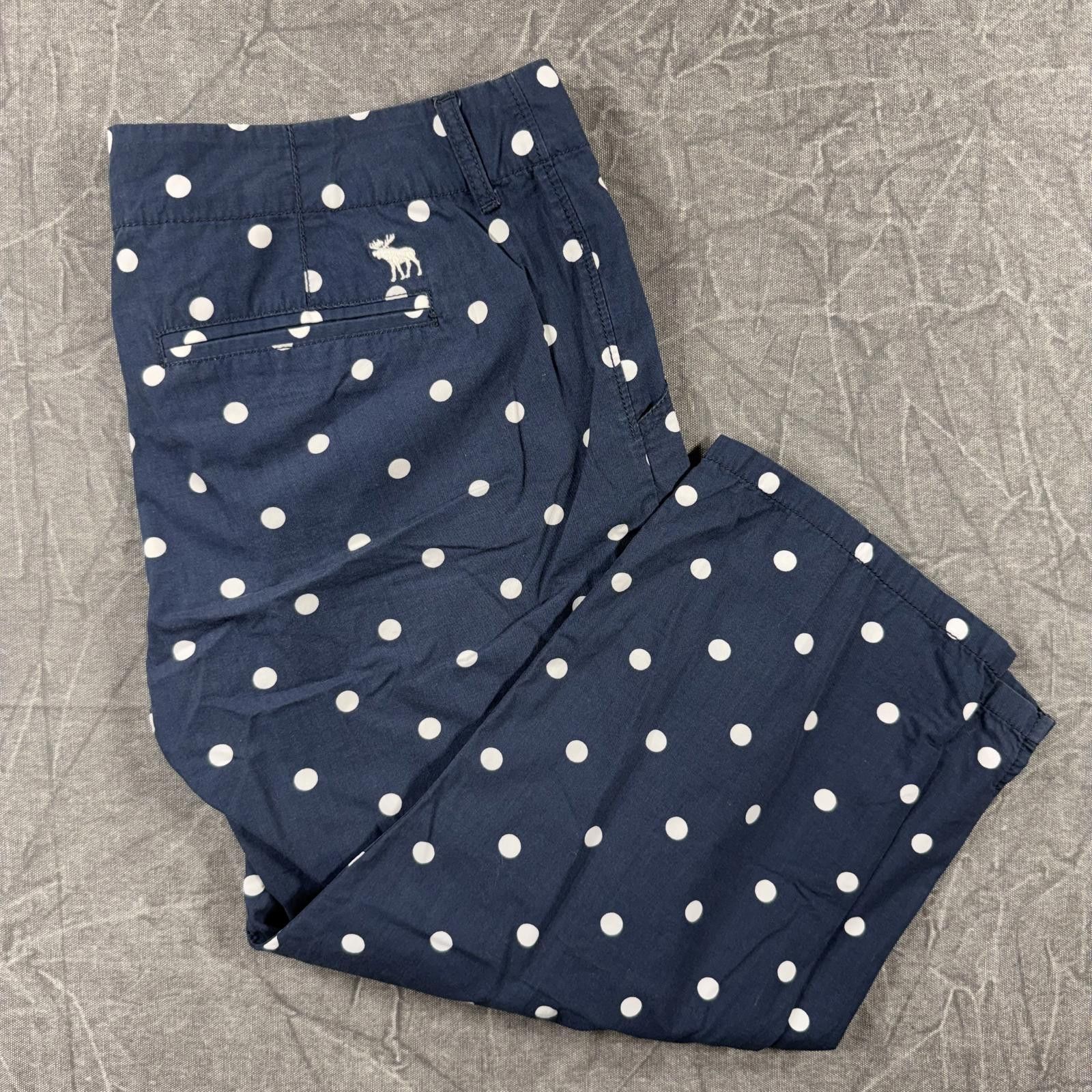 Abercrombie & Fitch Abercrombie Capri Women's 6 Blue Polkadots Size 28" / US 6 / IT 42 - 1 Thumbnail