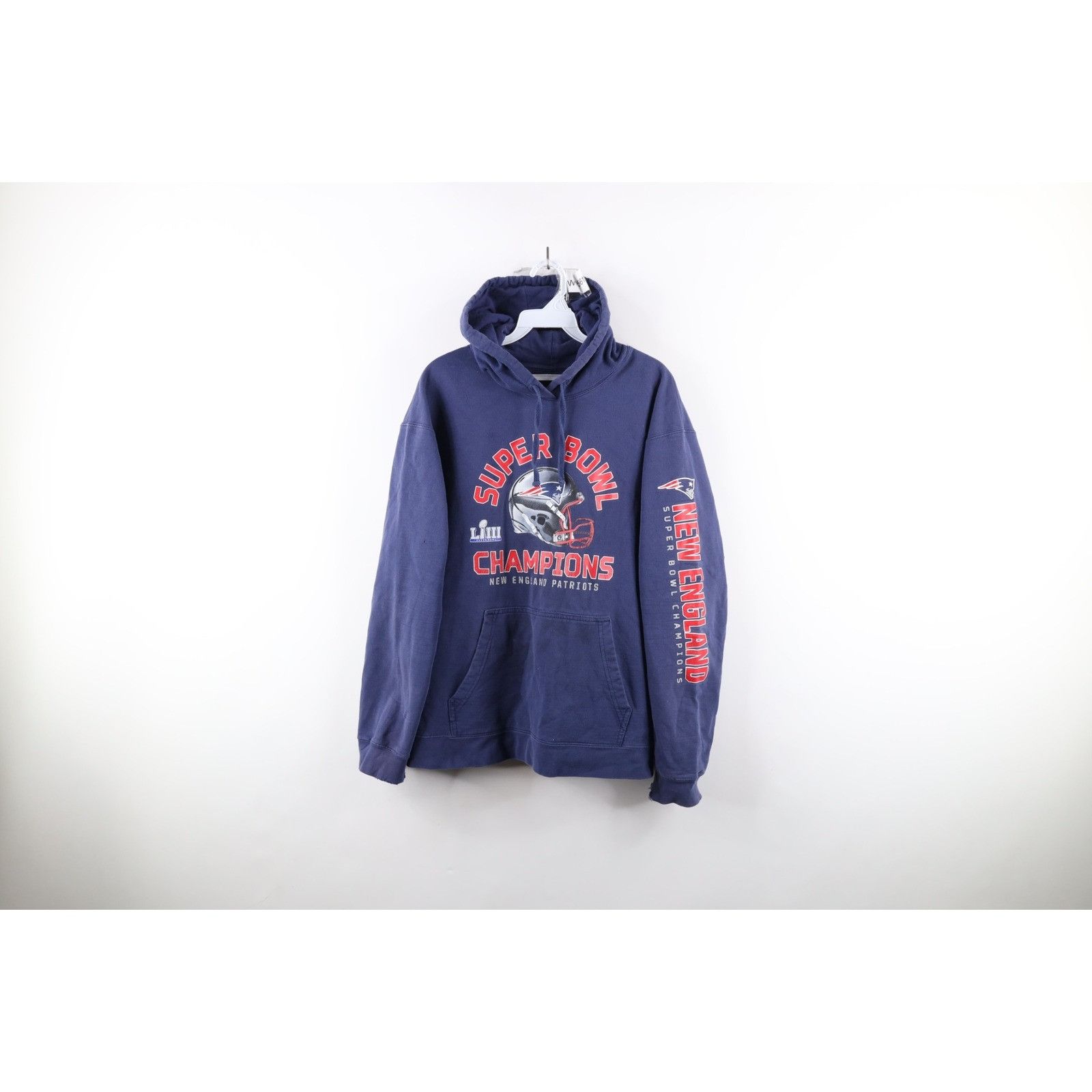 Vintage Fanatics Super Bowl LIII New England Patriots Hoodie Size US XL / EU 56 / 4 - 1 Thumbnail