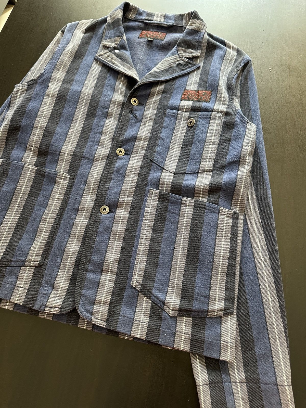 Engineered Garments Engineered Garments Intermediates Striped Work Jacket Size US M / EU 48-50 / 2 - 2 Thumbnail