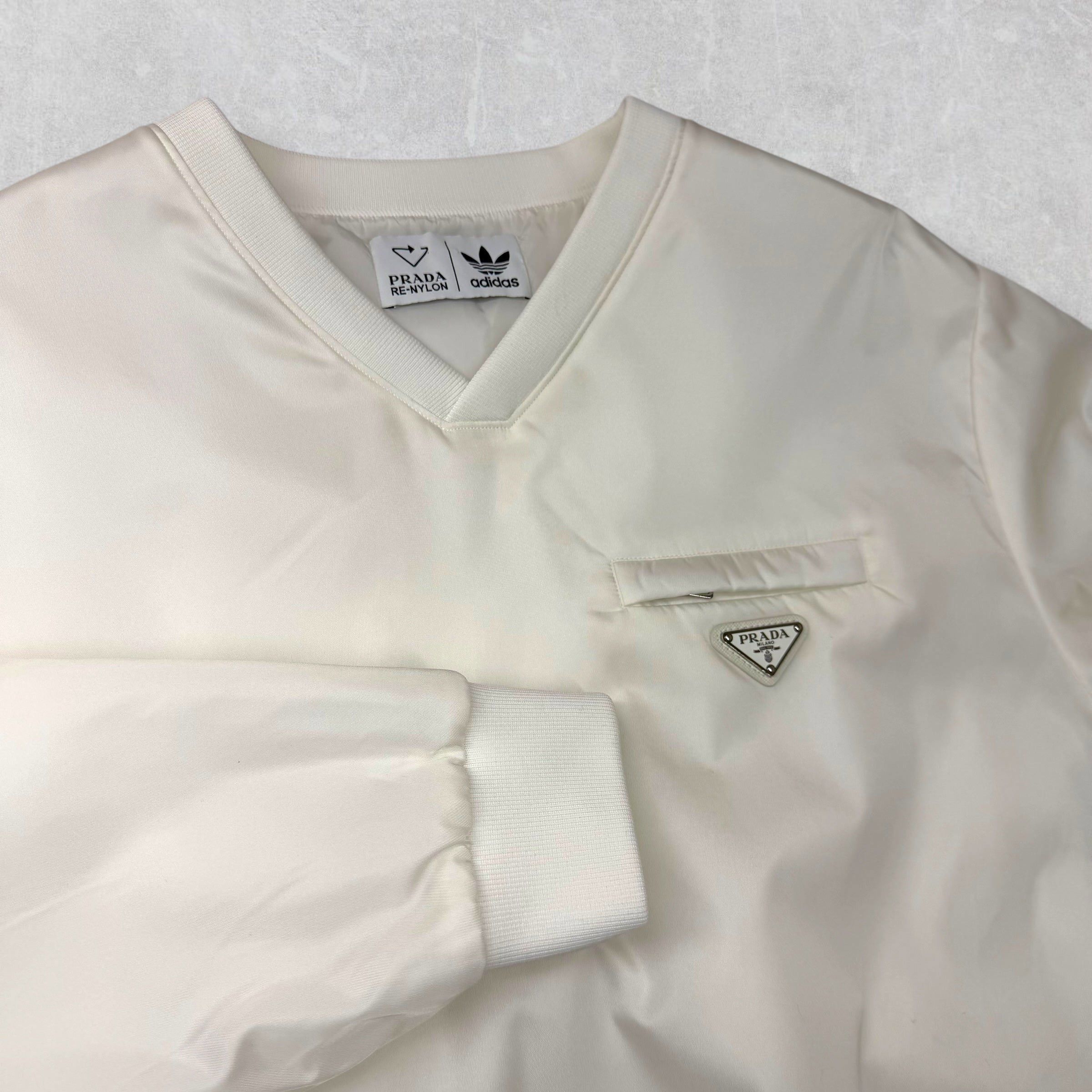 Prada Prada Adidas Re-Nylon White Sweatshirt L Size US L / EU 52-54 / 3 - 2 Thumbnail