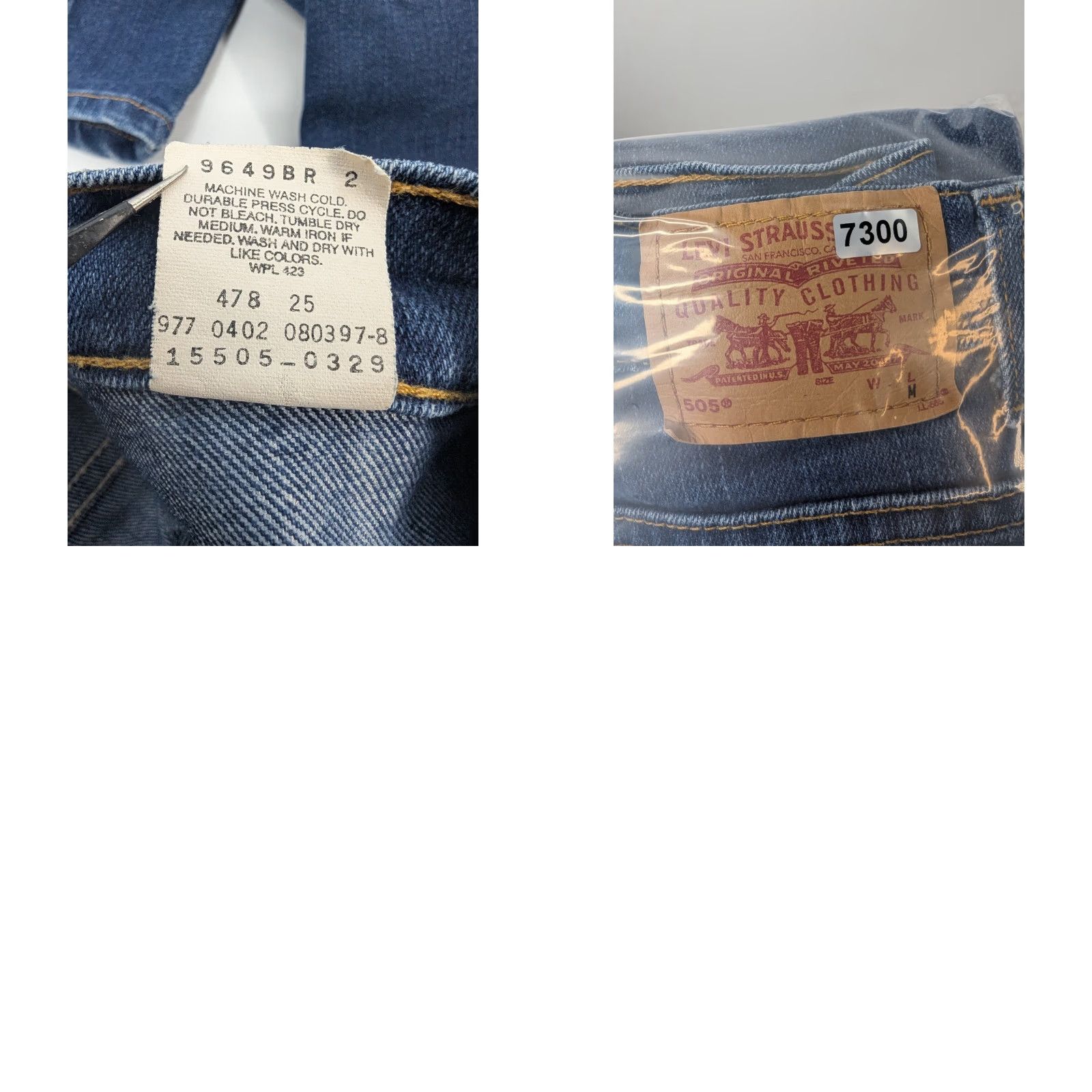 Levi's VINTAGE Levi's 505 Jeans Woman 12 Blue Distressed Straight Low Rise 90s Retro USA Levi's 505 Womens Jeans Size 34" / US 12 / IT 48 - 9 Thumbnail