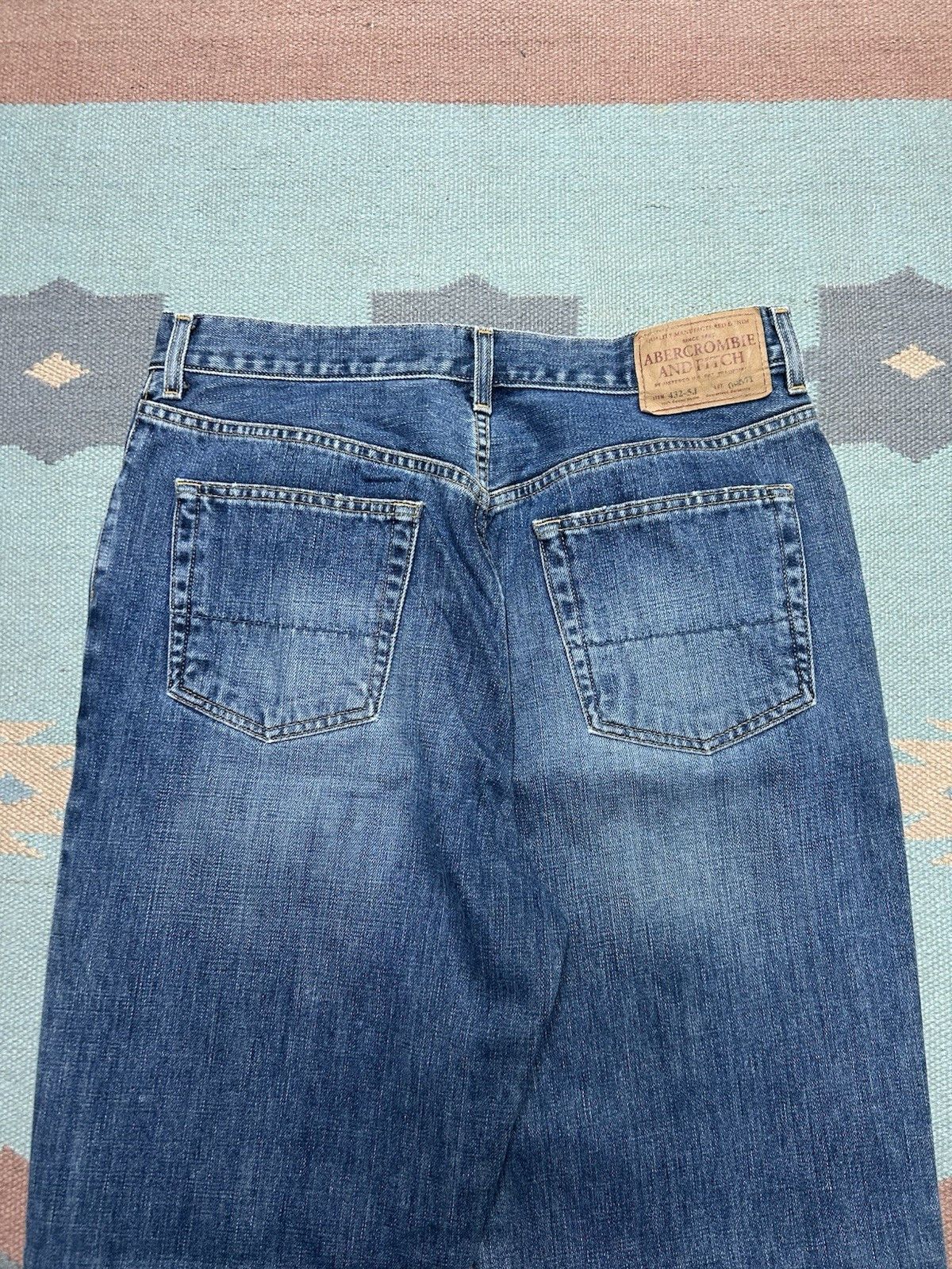 Vintage y2k Lee dungaree jeans buddy Lee workwear dark baggy 33x32 Size US 33 - 3 Thumbnail