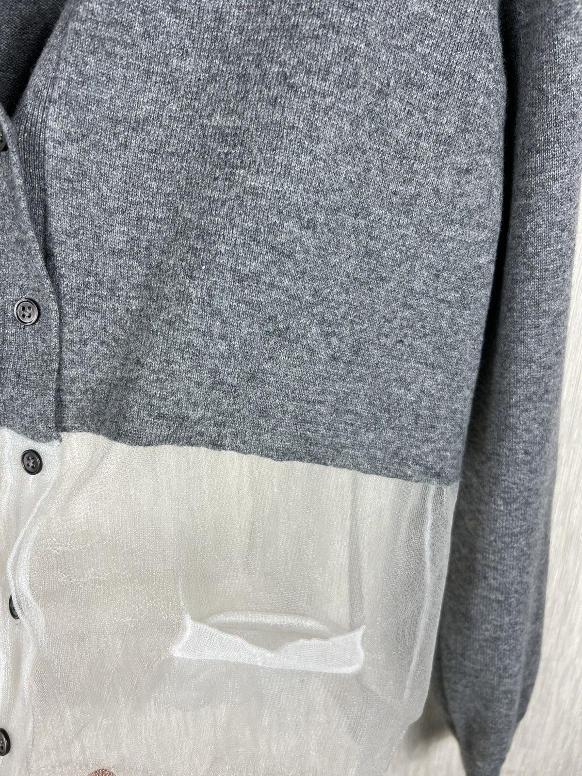 Marc Jacobs Marc Jacobs wool cashmere knit transparent cardigan sweater Size L / US 10 / IT 46 - 7 Thumbnail