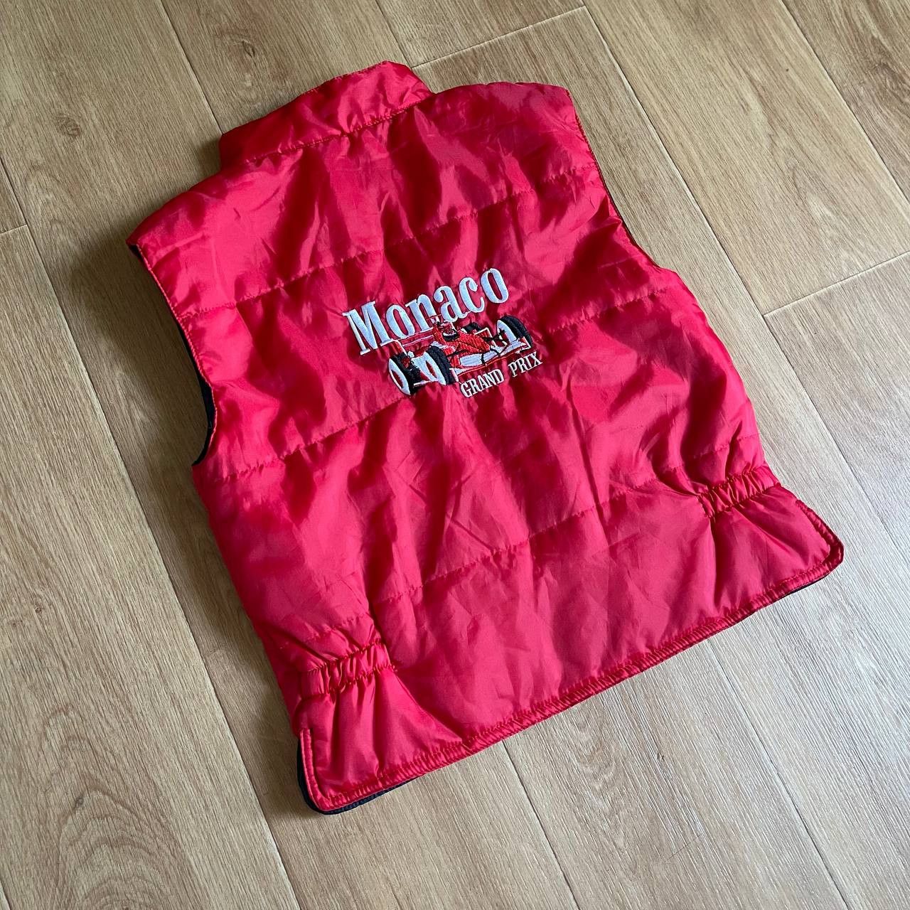 Vintage Vintage Monaco Grand Prix Racing Red/Black Nylon Vest Size US XS / EU 42 / 0 - 10 Thumbnail