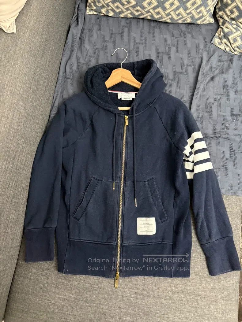 Thom Browne Thom Browne Dark blue cardigan hoodie Size US L / EU 52-54 / 3 - 1 Thumbnail