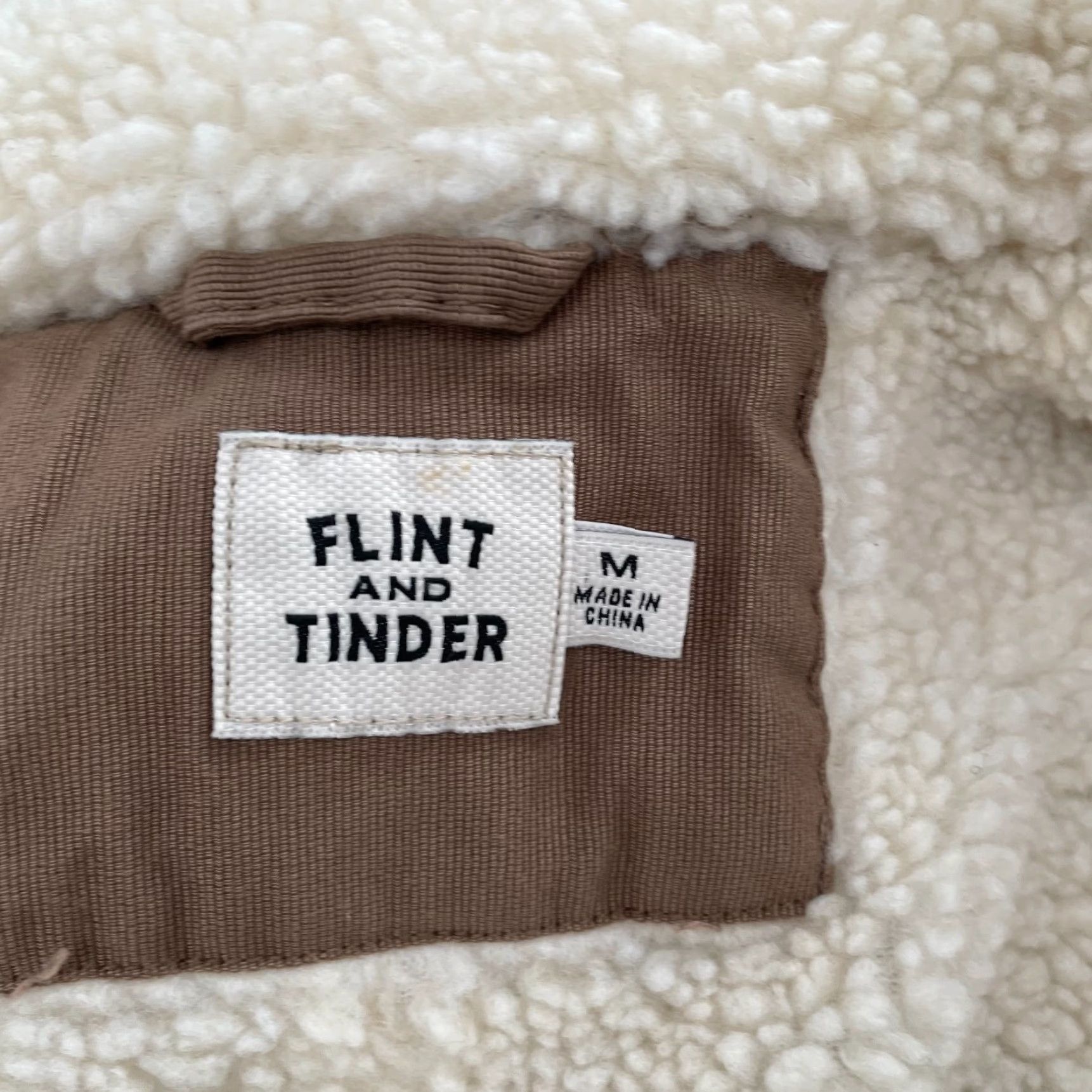 Flint And Tinder Flint and Tinder Jacket Adult Medium Brown Sherpa Fleece Deck Military Bomber M Shirt? Size US M / EU 48-50 / 2 - 7 Thumbnail
