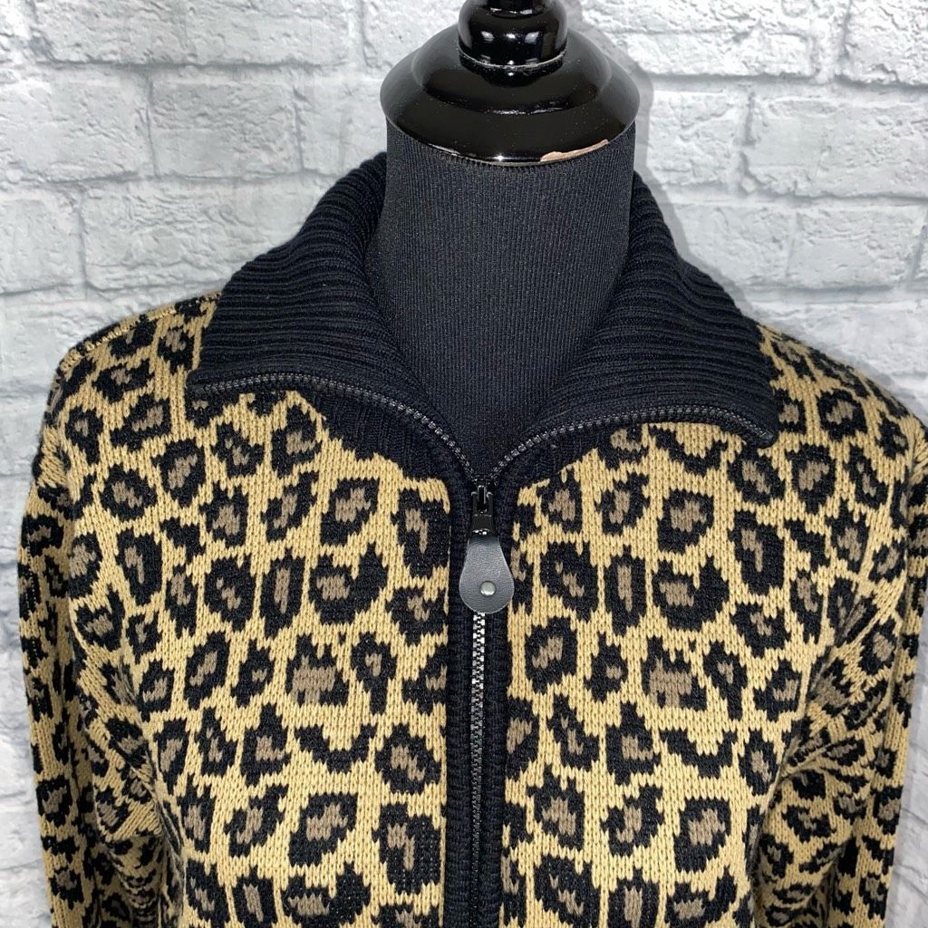 Other Tallyho full zip sweater jacket cheetah print sz S women Size S / US 4 / IT 40 - 7 Thumbnail