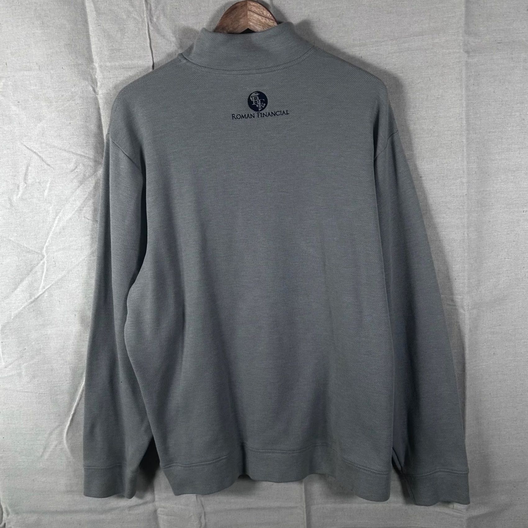 Vineyard Vines Vineyard Vines Mens Gray Quarter Zip Pullover Sweater L Roman Financial Logo Size US L / EU 52-54 / 3 - 5 Thumbnail