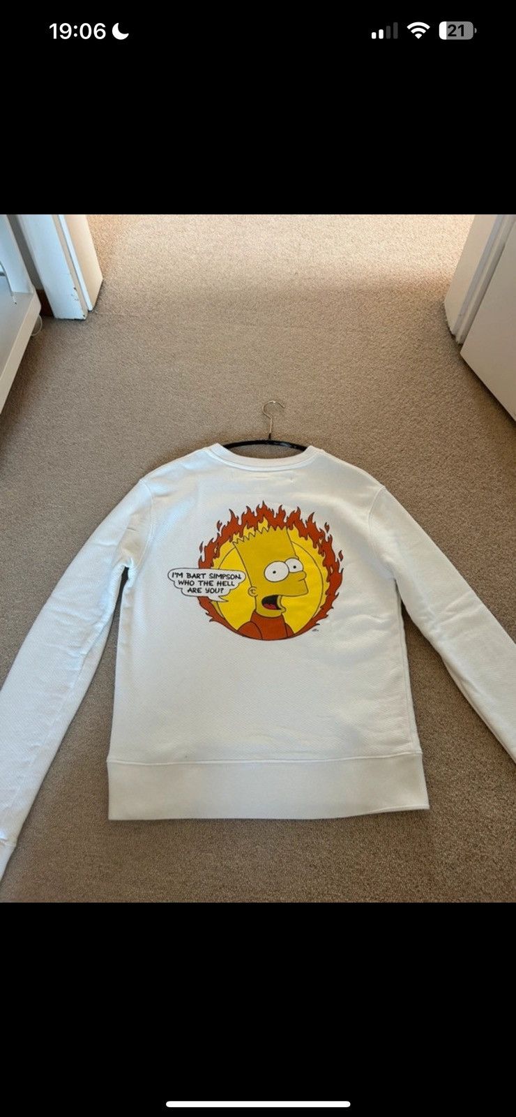Off-White × The Simpsons Off white bart simpson sweatshirt Size US S / EU 44-46 / 1 - 2 Thumbnail